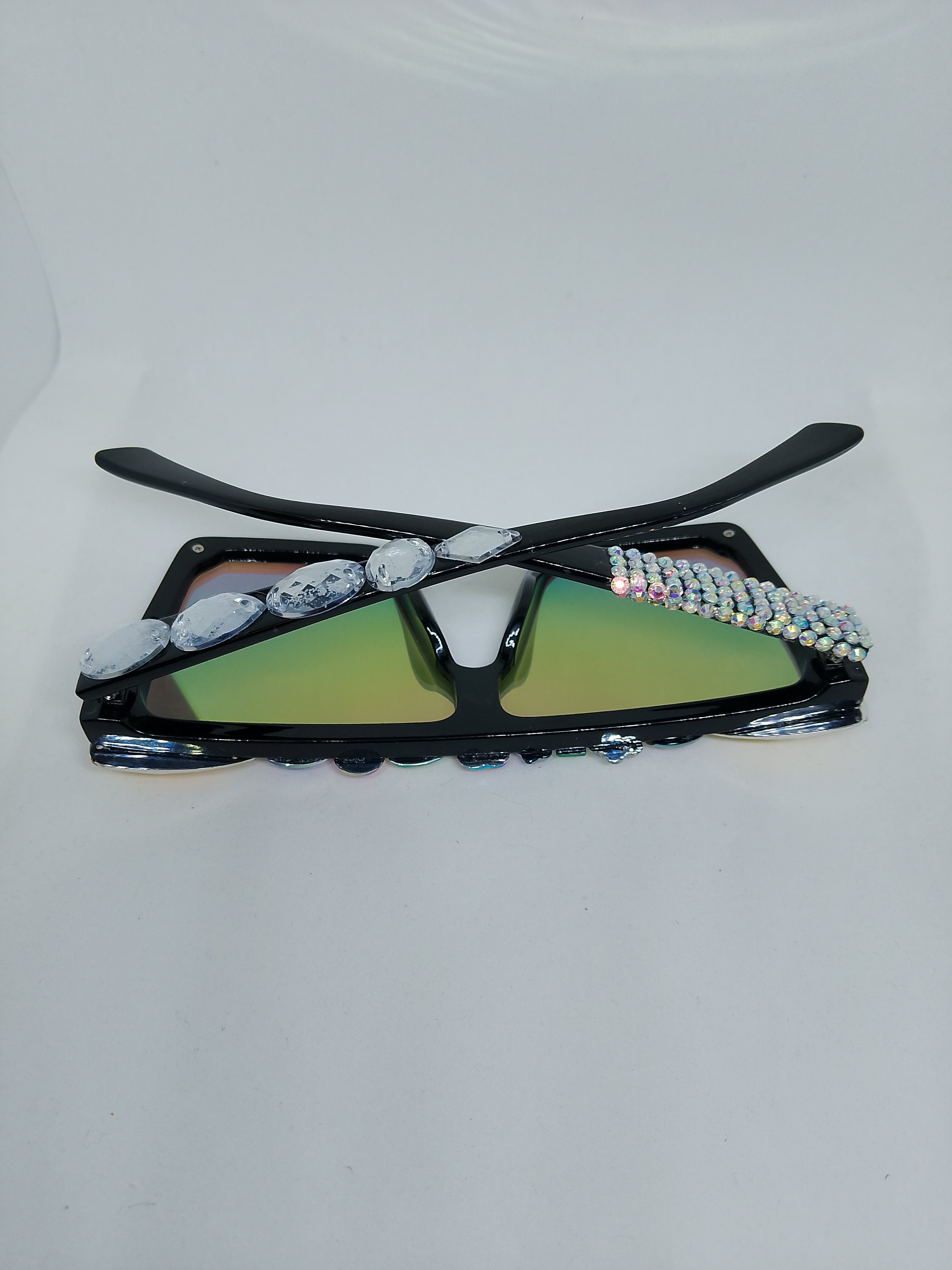 Multi-Color Hologram Chroma Crystal Solar Frame Glasses