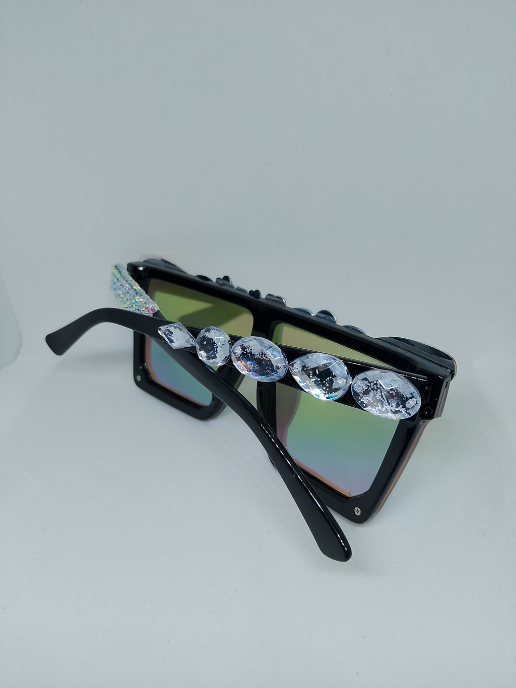 Multi-Color Hologram Chroma Crystal Solar Frame Glasses