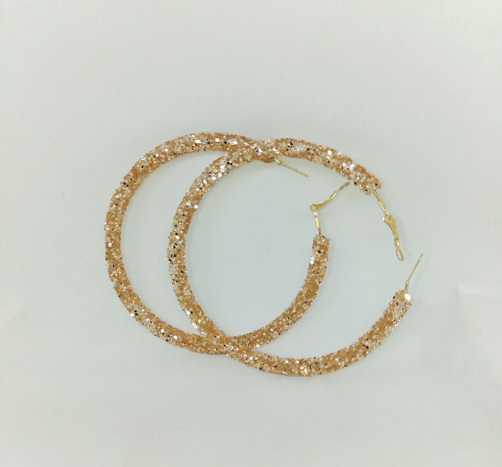Imperial Golden Allure Flakes Halo Hoop Earrings
