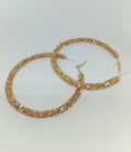 Imperial Golden Allure Flakes Halo Hoop Earrings