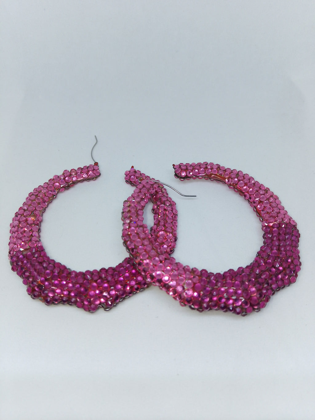 T - Vintage Cabernet Fiesta Berry Ruby Retro Bamboo Hoop Earrings
