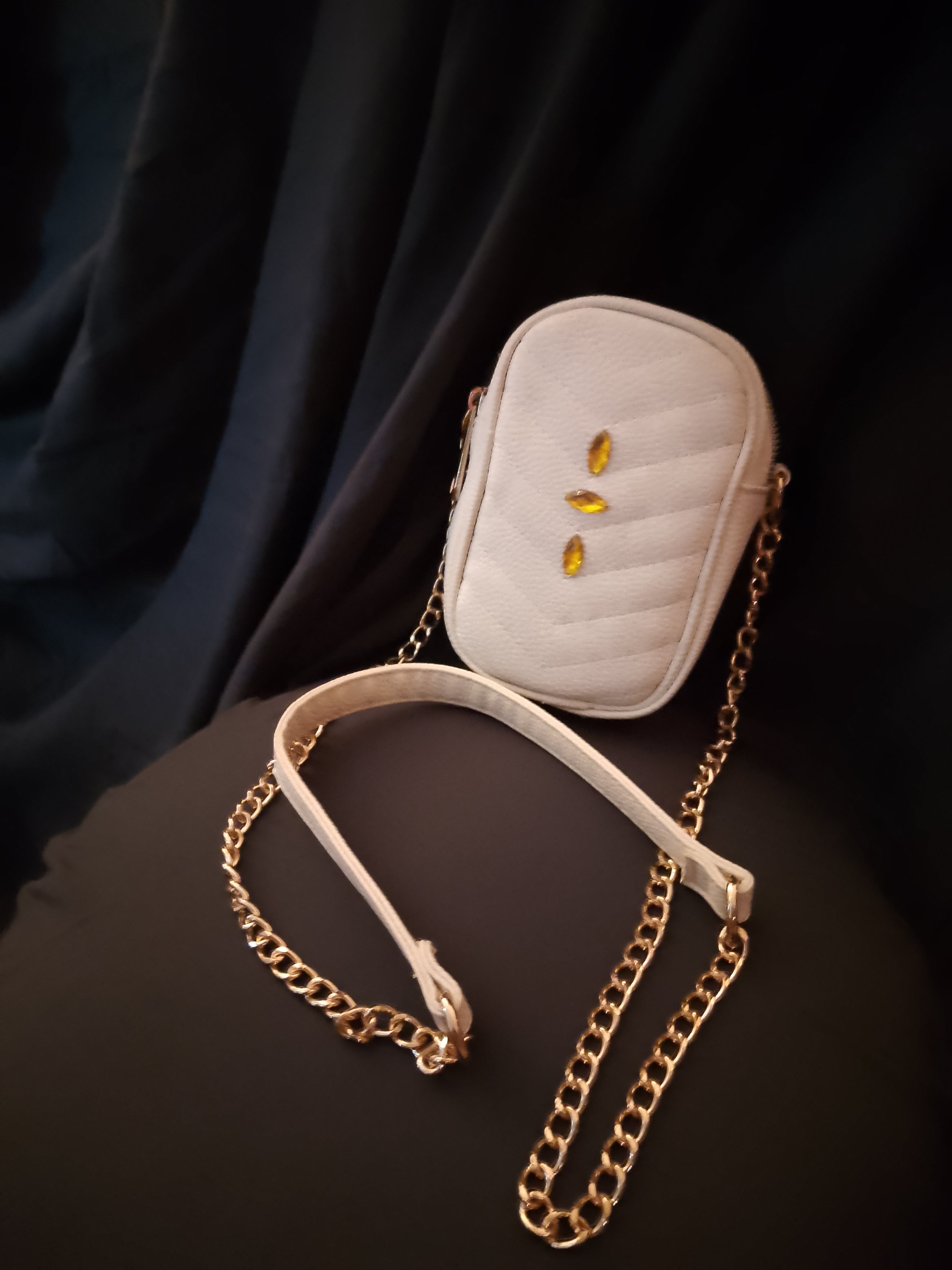 French Vanilla Sweet Ivory Pouch Shoulder Bag
