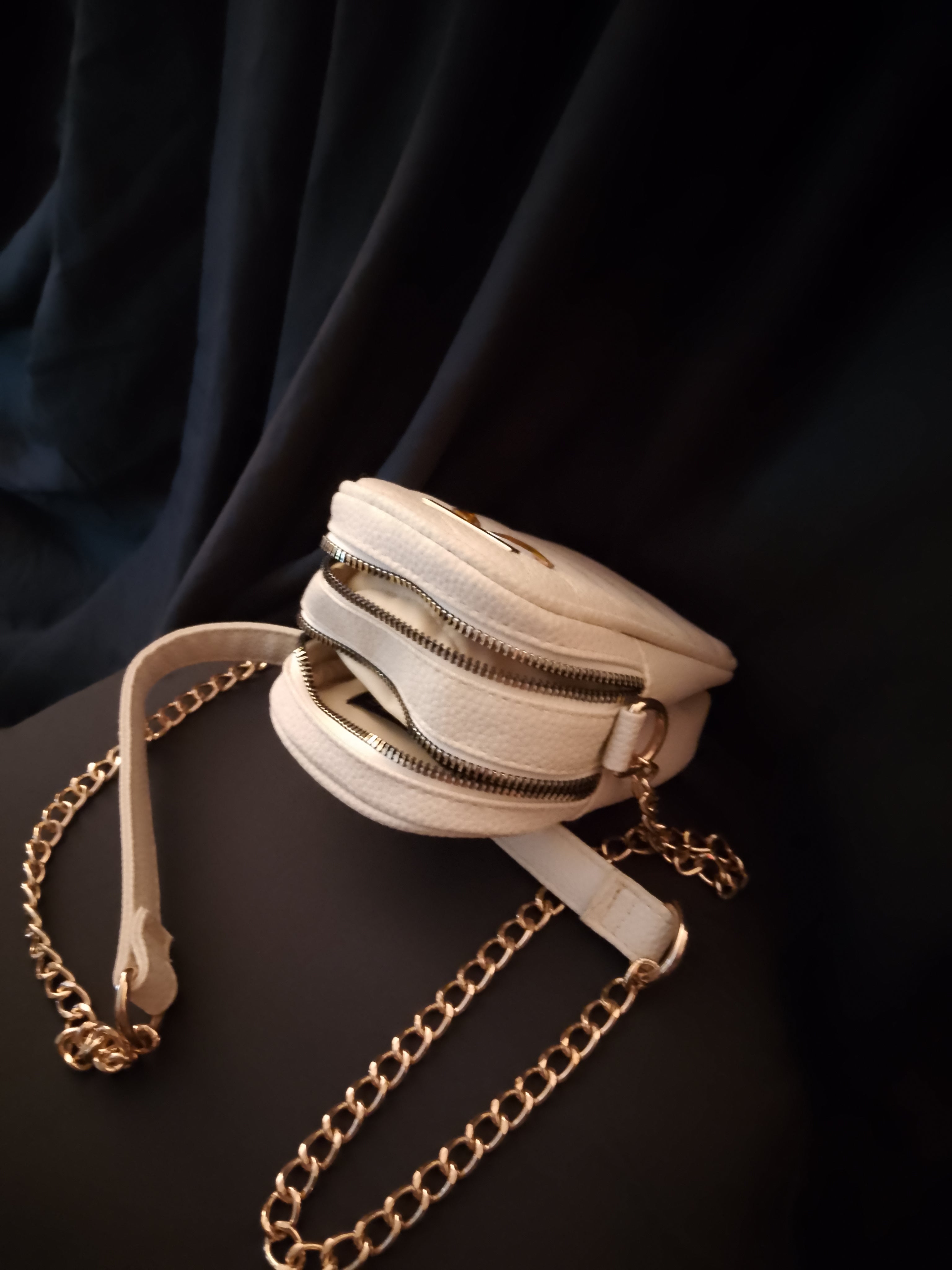 French Vanilla Sweet Ivory Pouch Shoulder Bag