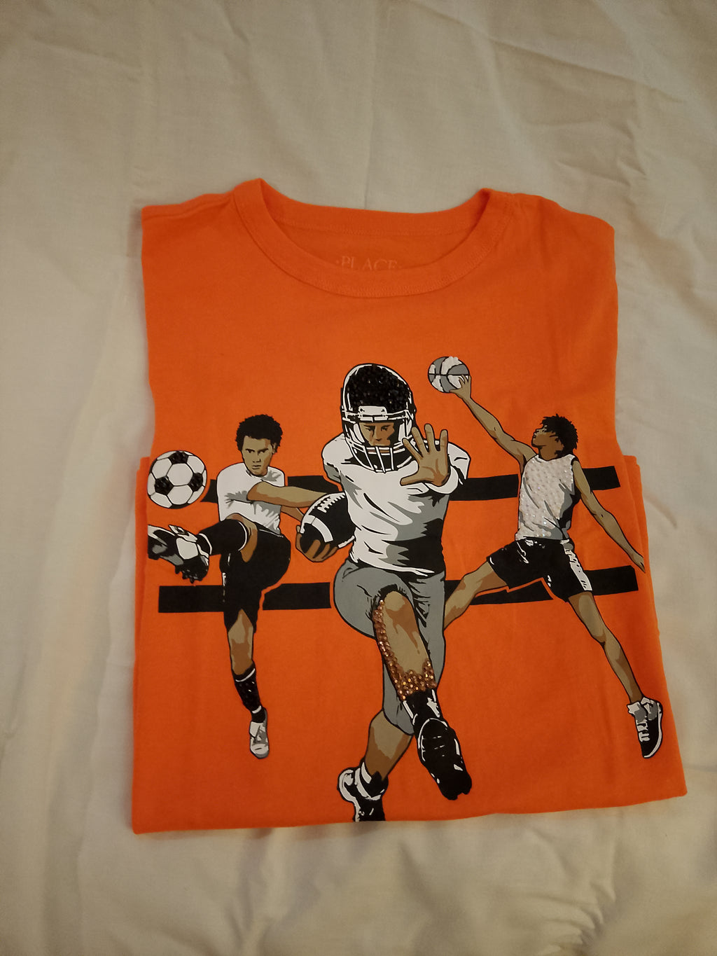 End Zone Touch Down Flame Boy's Short Sleeve T - Shirt - Style 121