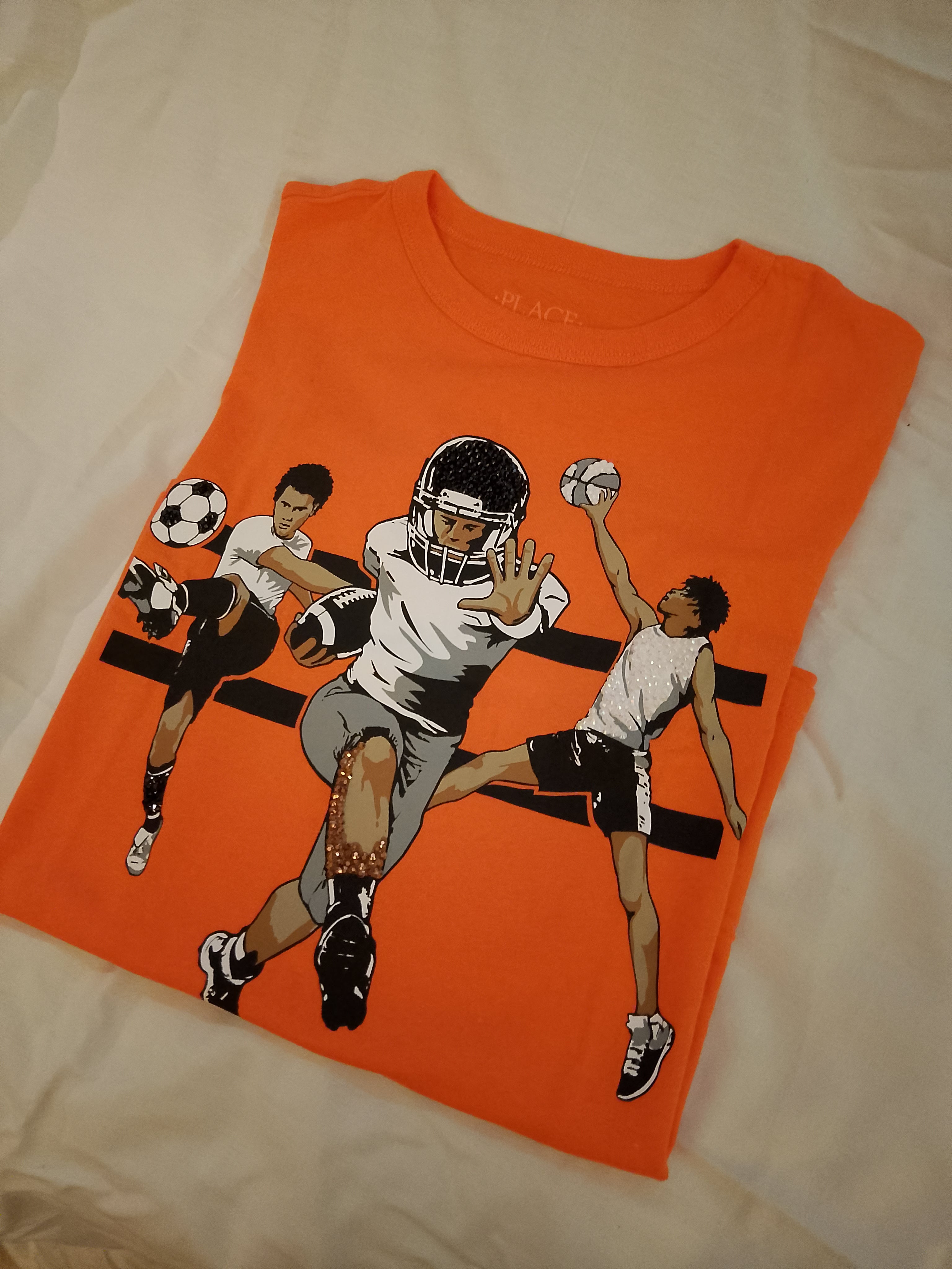End Zone Touch Down Flame Boy's Short Sleeve T - Shirt - Style 121
