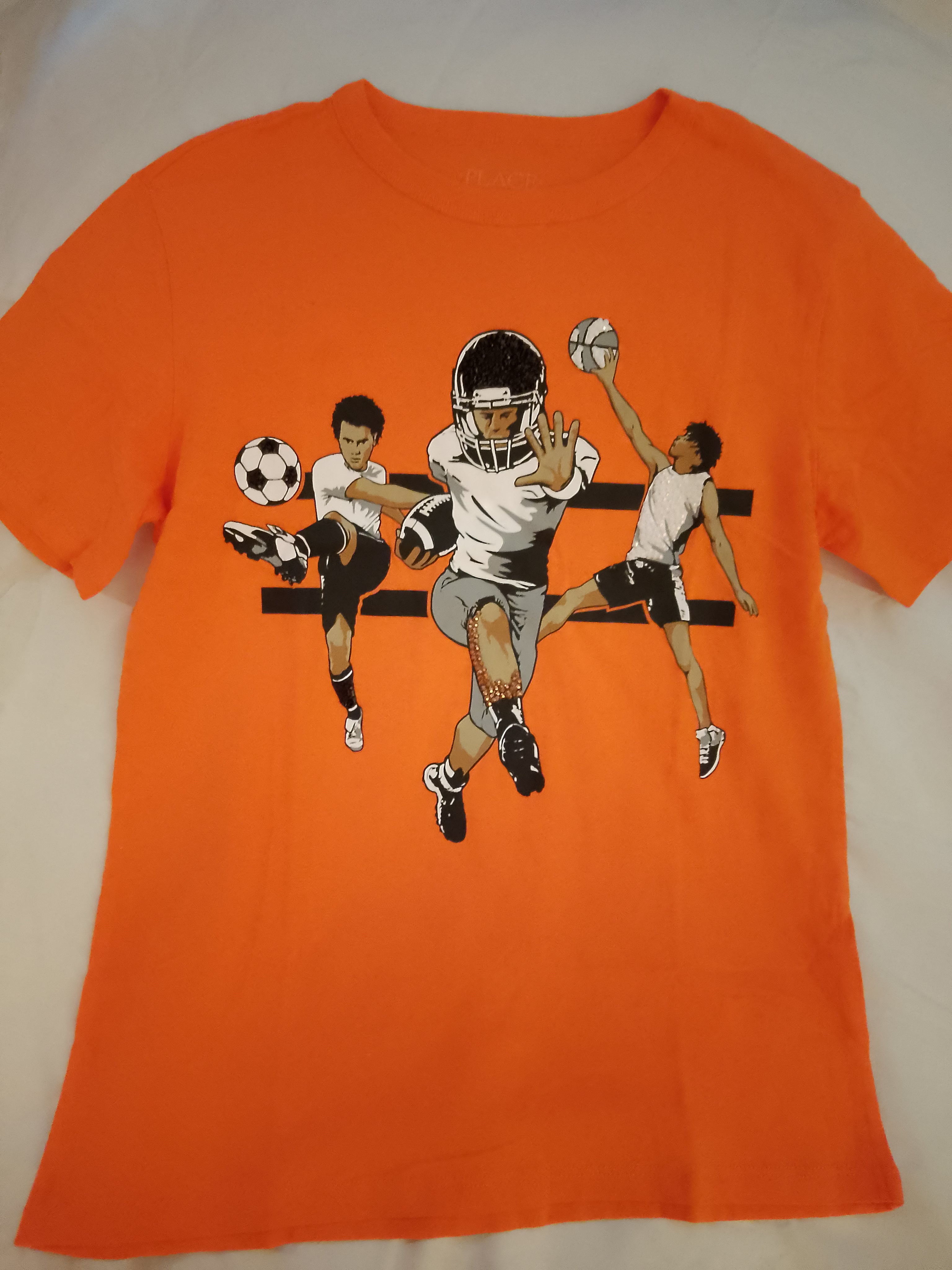 End Zone Touch Down Flame Boy's Short Sleeve T - Shirt - Style 121