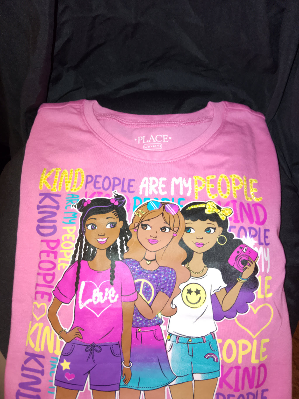 Lovely Girl's T - Shirt Short Sleeve With Gems Design - Style 121