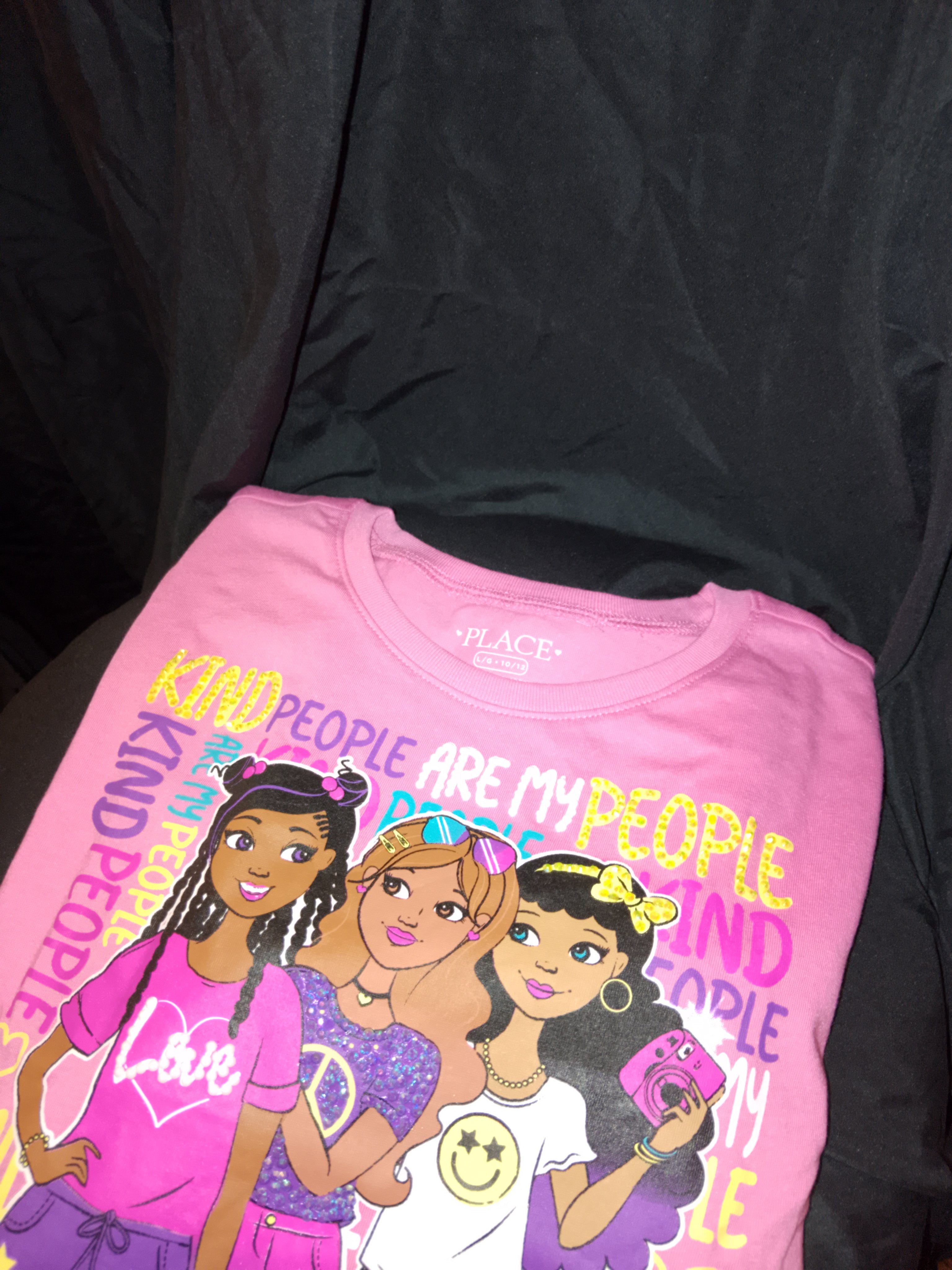 Lovely Girl's T - Shirt Short Sleeve With Gems Design - Style 121
