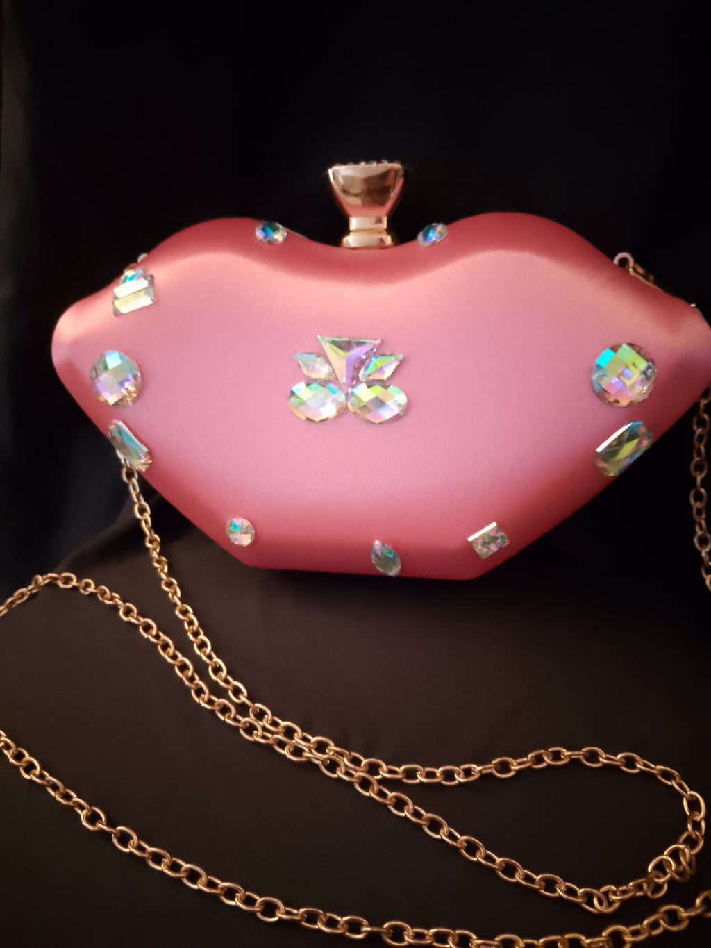 Powder Pink Fancy Tender Kiss Me Clutch Purse Bag