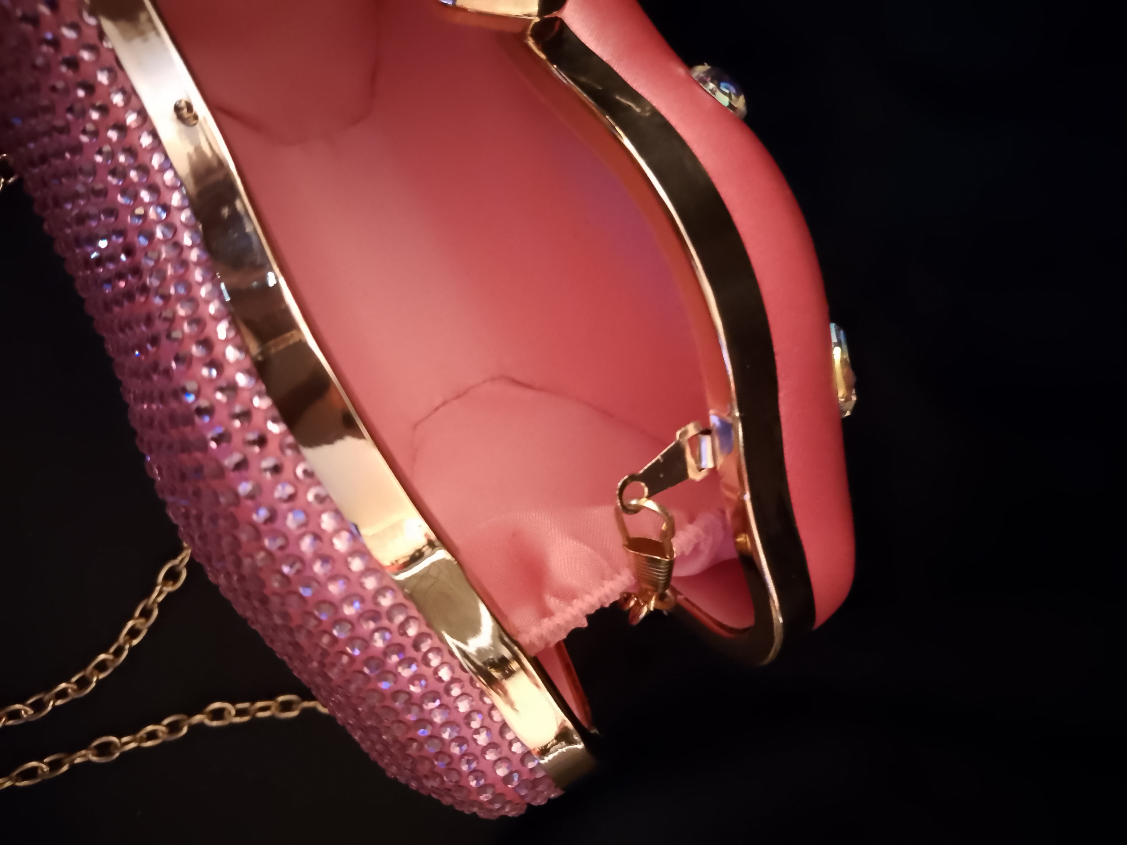 Powder Pink Fancy Tender Kiss Me Clutch Purse Bag