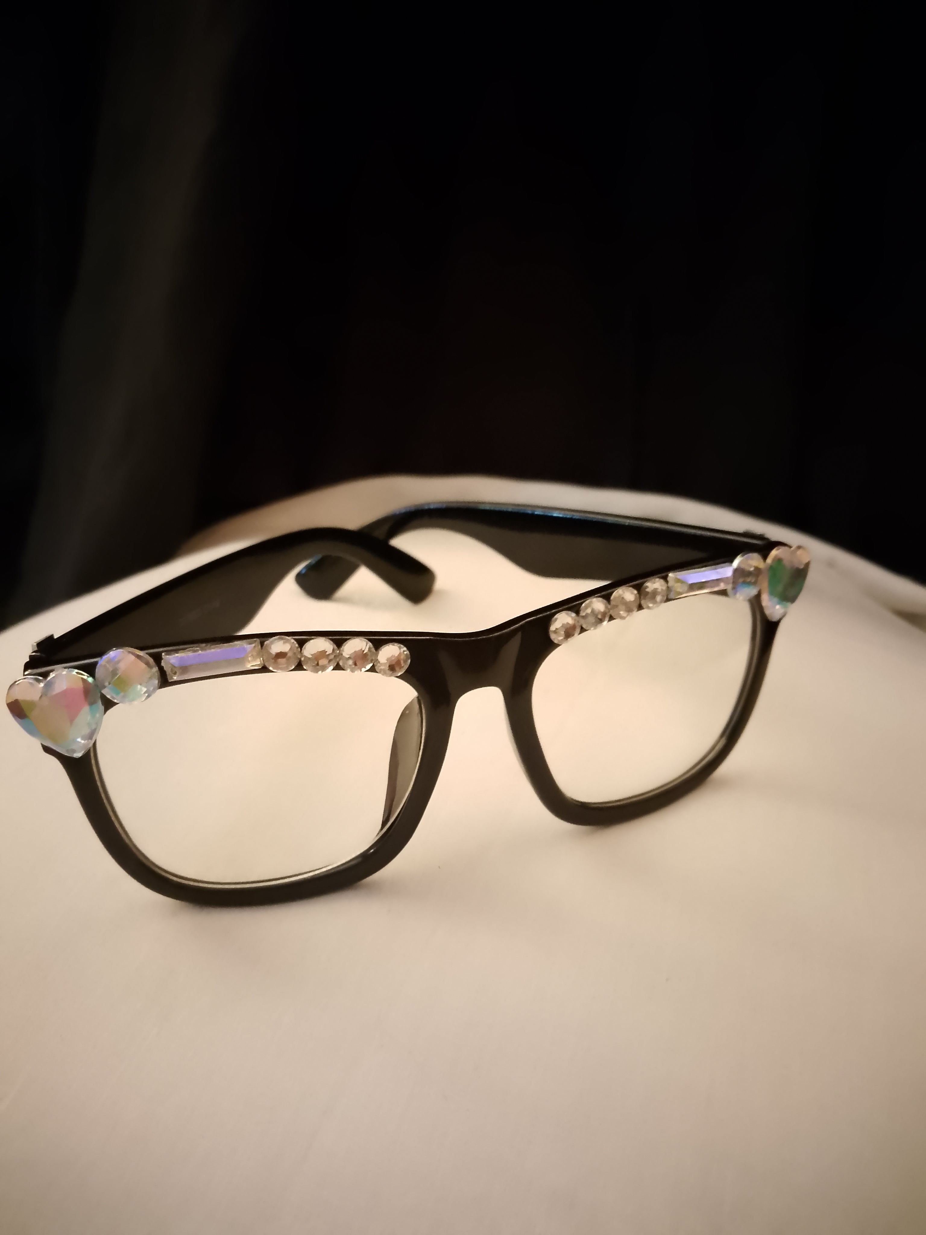 Luxurious Librarian Cat Eye Sleek Refined Black Rim Frame Glasses