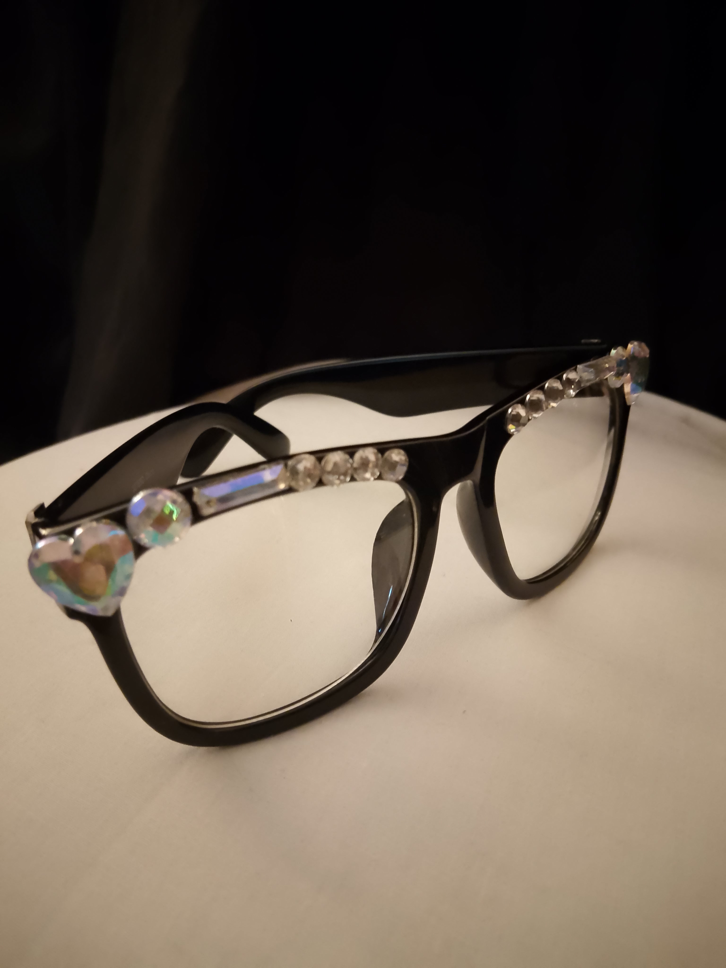 Luxurious Librarian Cat Eye Sleek Refined Black Rim Frame Glasses