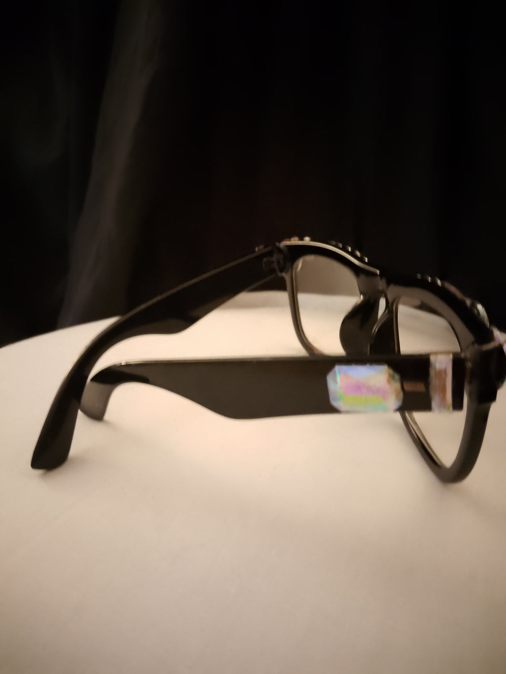 Luxurious Librarian Cat Eye Sleek Refined Black Rim Frame Glasses