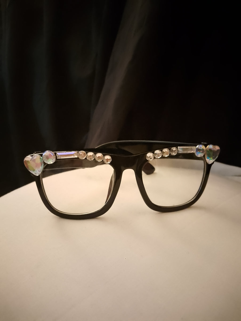 Luxurious Librarian Cat Eye Sleek Refined Black Rim Frame Glasses