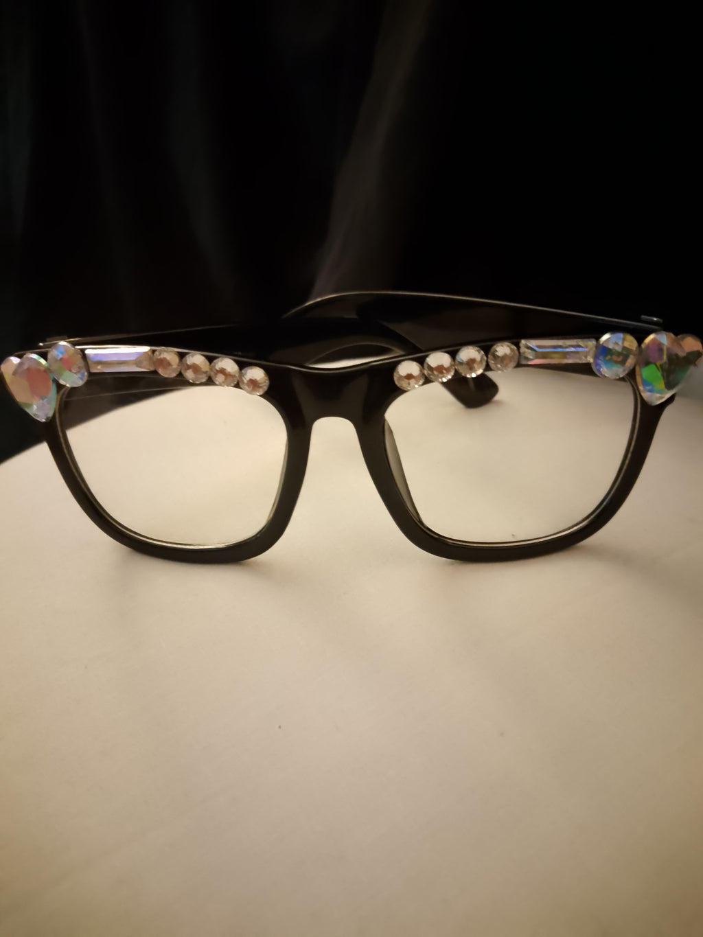Luxurious Librarian Cat Eye Sleek Refined Black Rim Frame Glasses