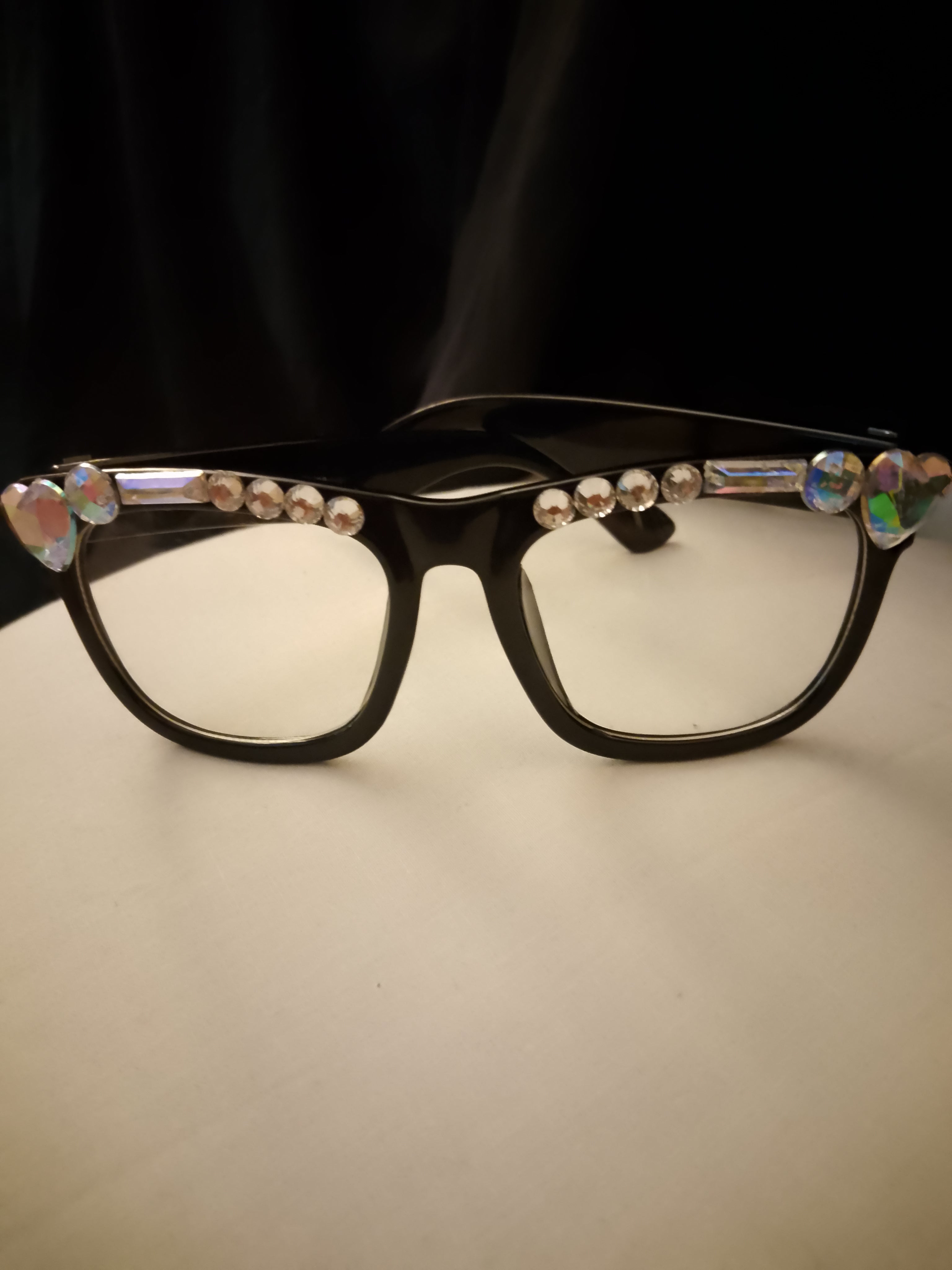 Luxurious Librarian Cat Eye Sleek Refined Black Rim Frame Glasses