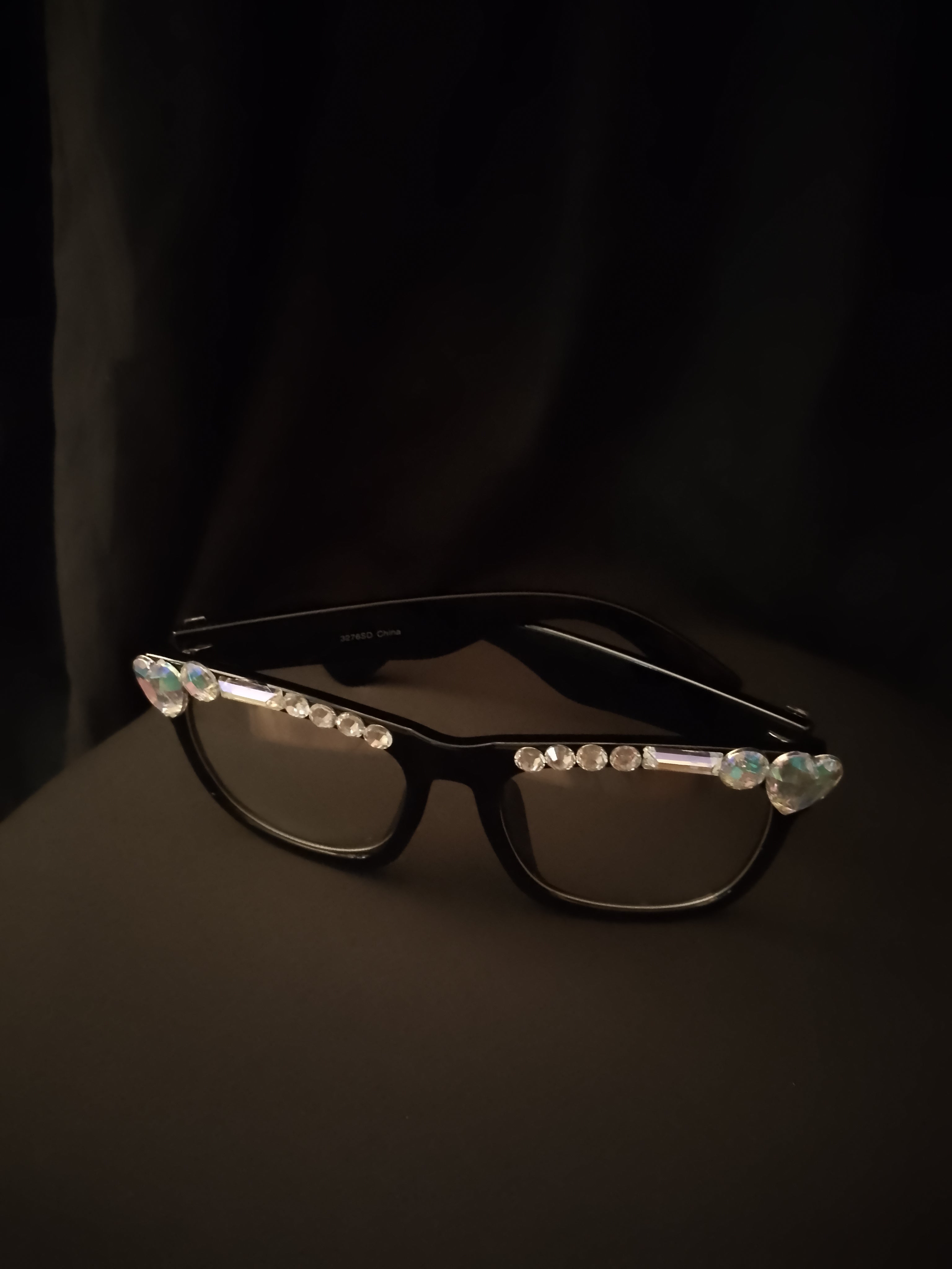Luxurious Librarian Cat Eye Sleek Refined Black Rim Frame Glasses