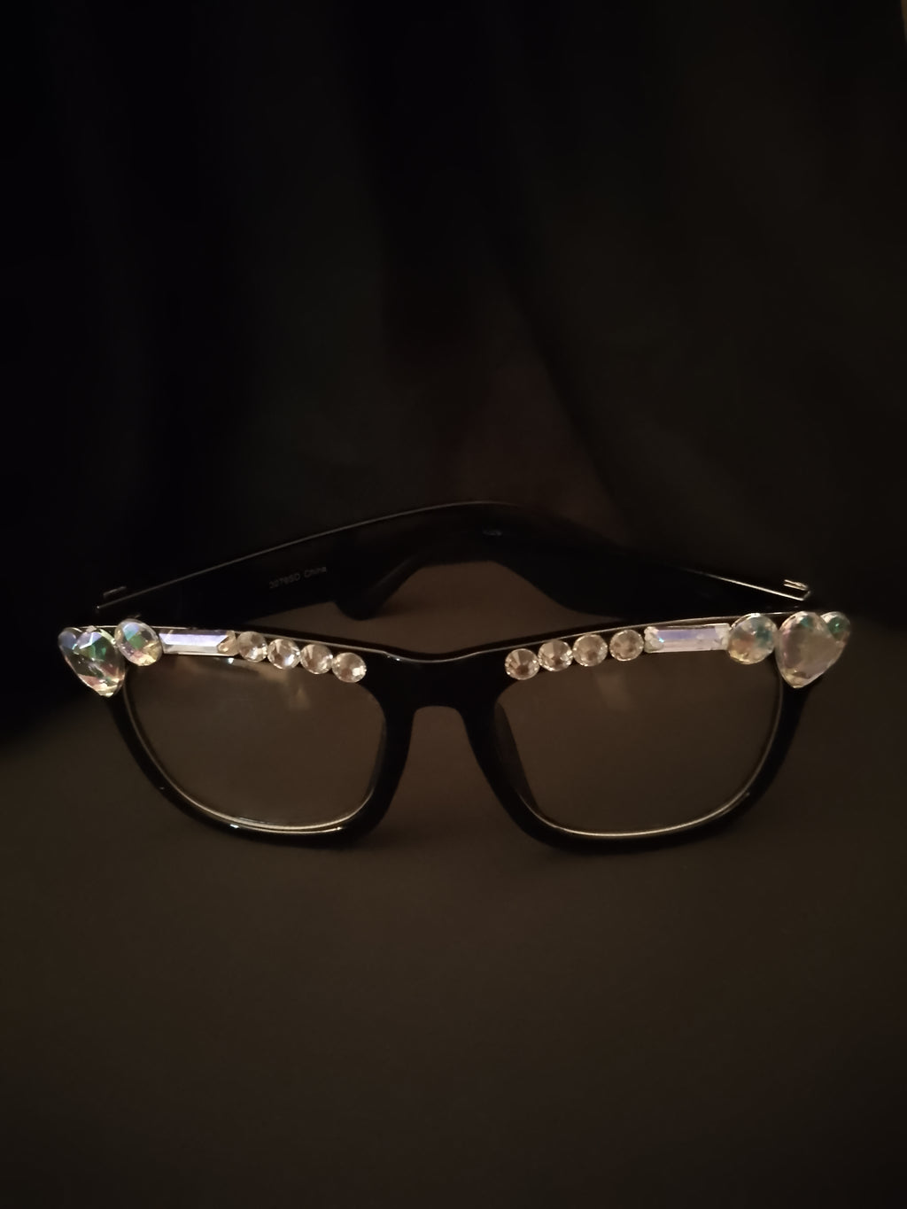 Luxurious Librarian Cat Eye Sleek Refined Black Rim Frame Glasses