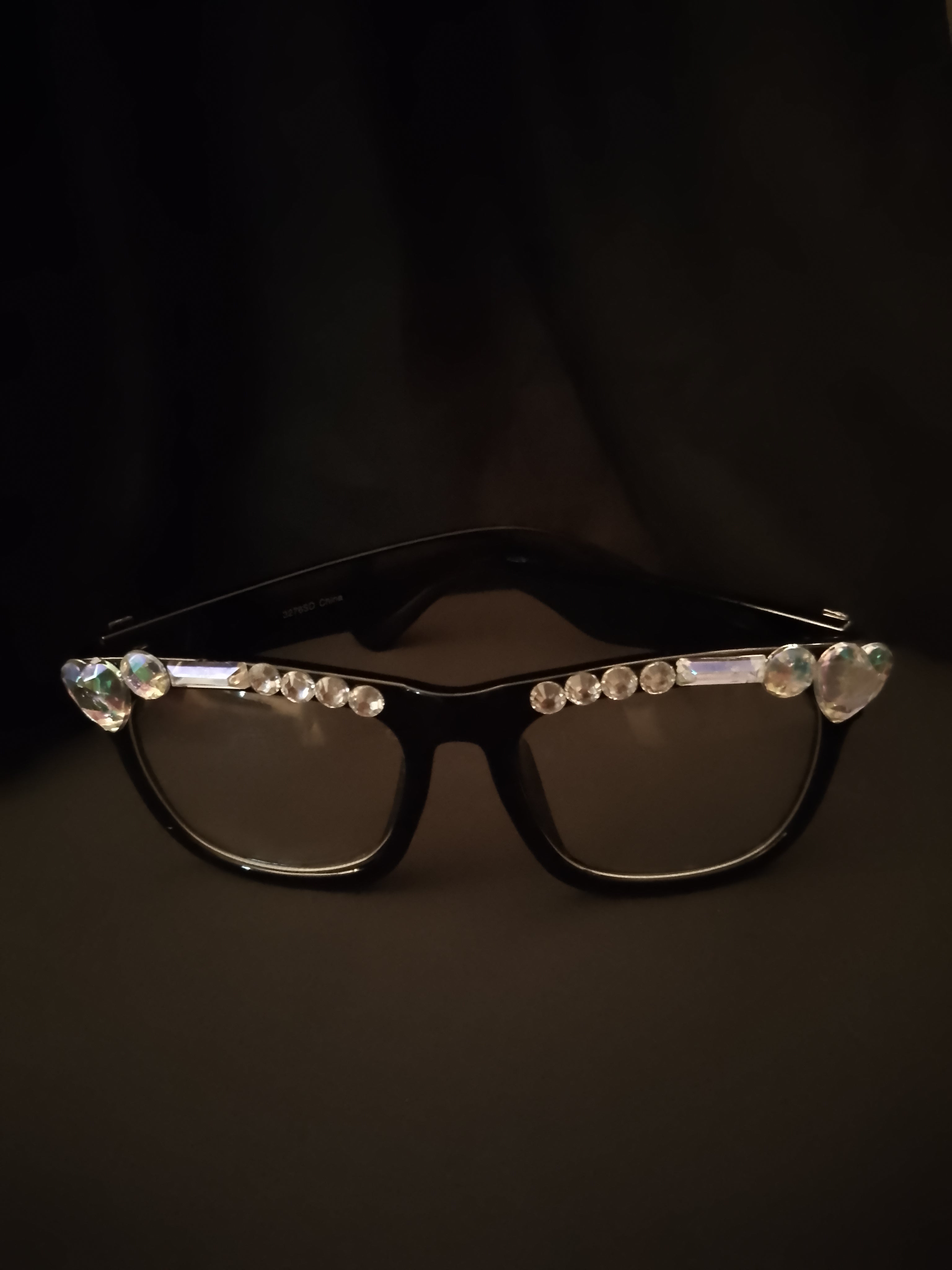 Luxurious Librarian Cat Eye Sleek Refined Black Rim Frame Glasses