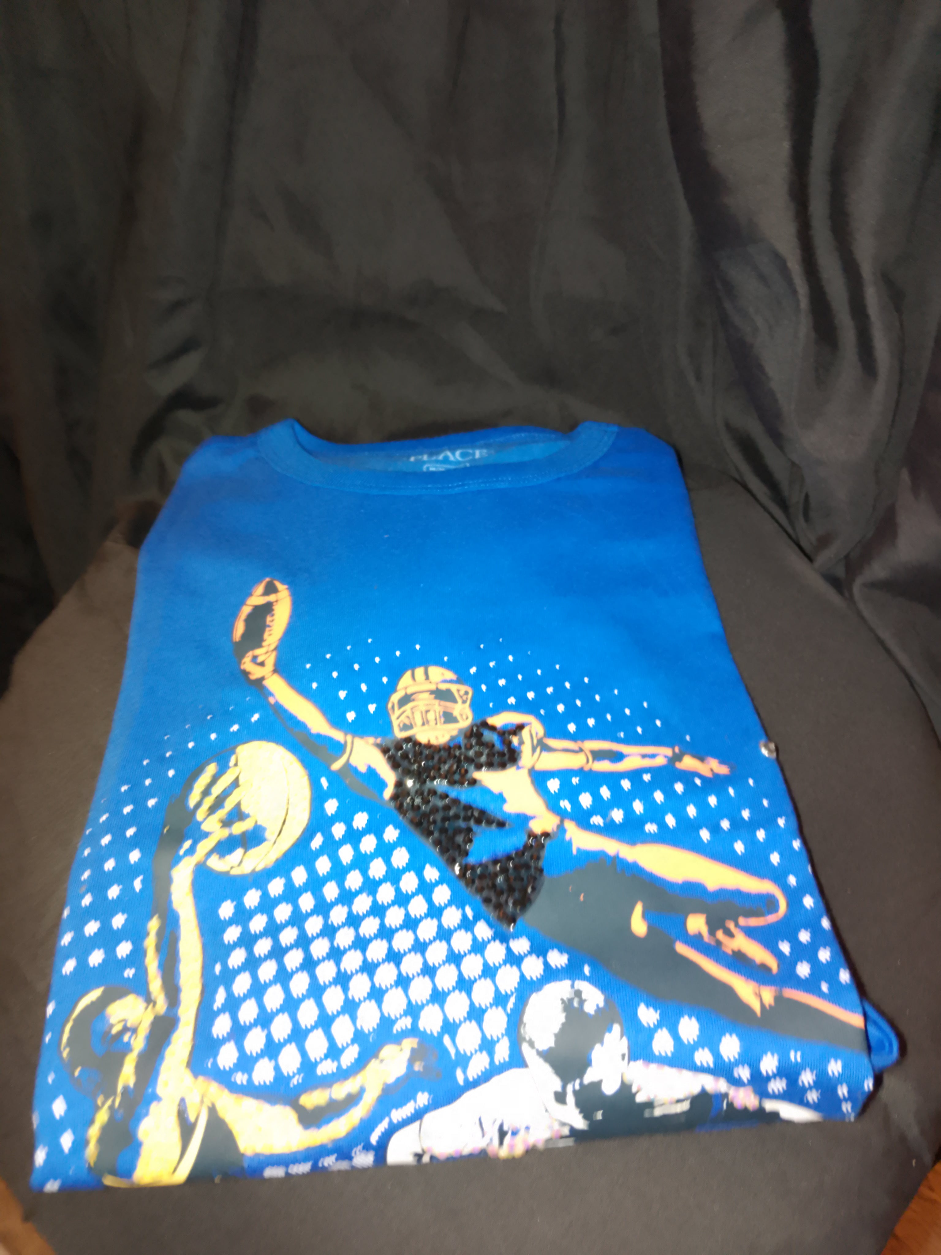 Leap And Score Winning Streak Action Packed Boy's Graphics Short Sleeve T-Shirt - Style 119