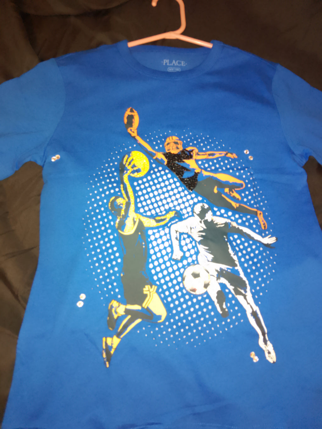 Leap And Score Winning Streak Action Packed Boy's Graphics Short Sleeve T-Shirt - Style 119