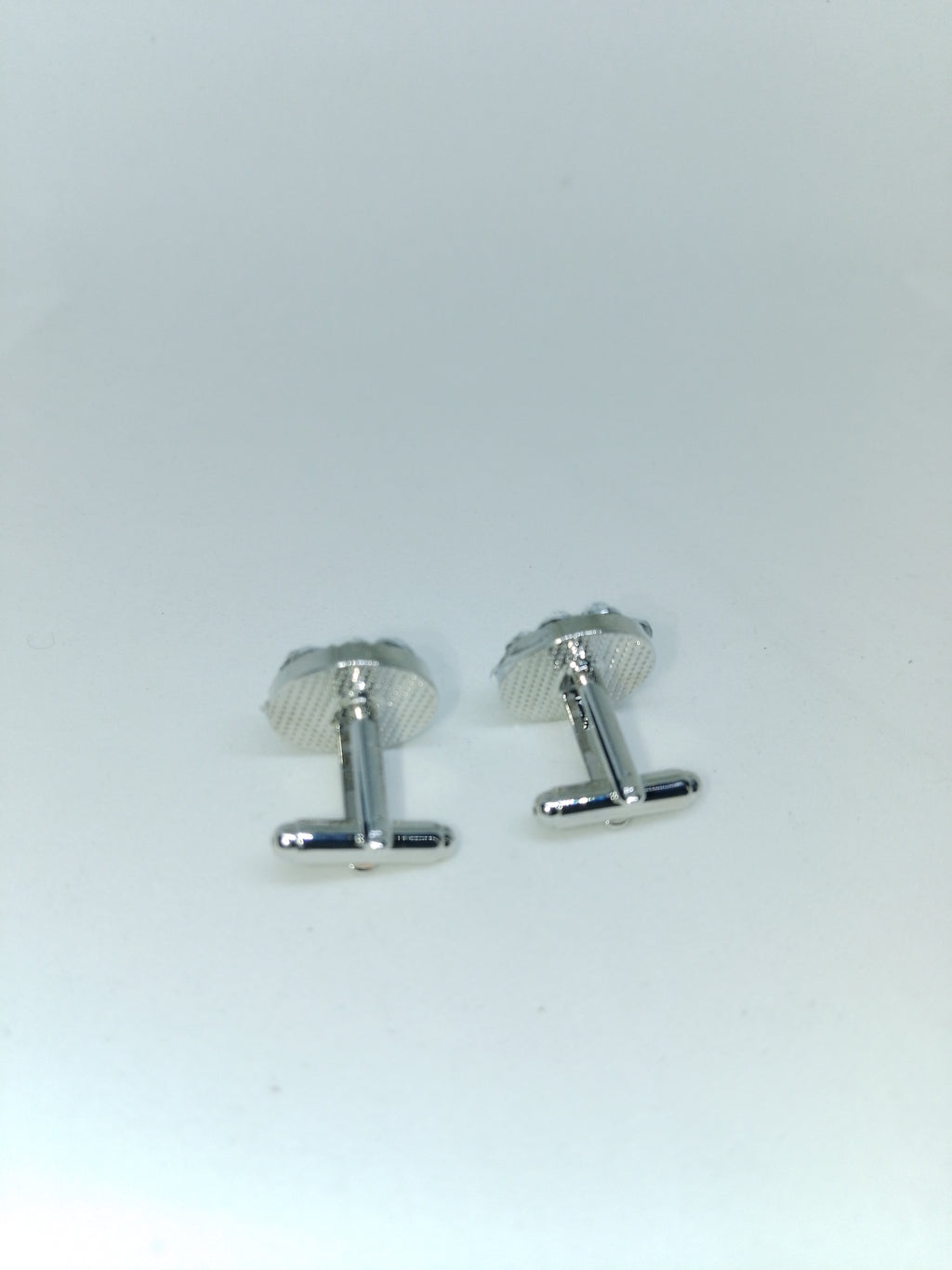Zenith Orion Silver Tone Platinum Gem Men's Cufflink Set