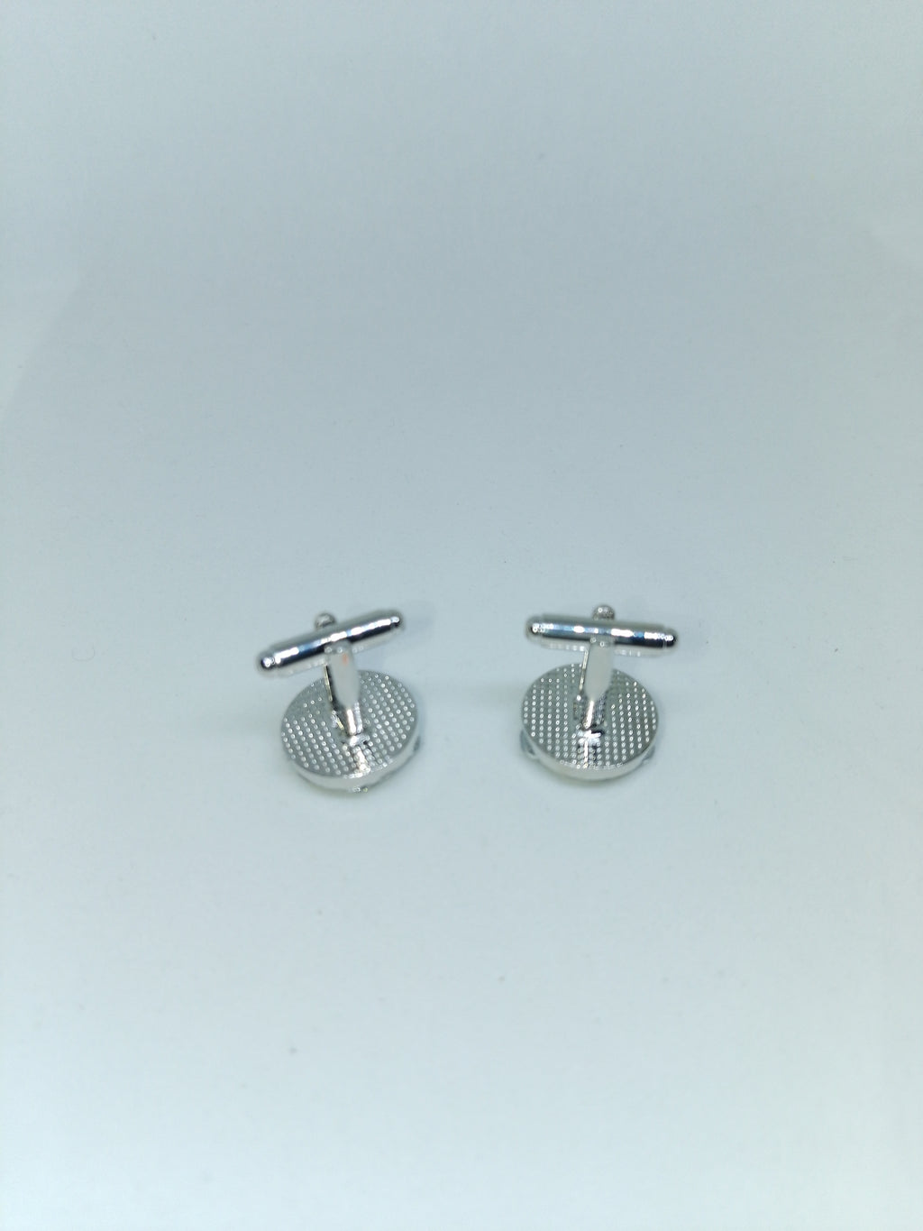 Zenith Orion Silver Tone Platinum Gem Men's Cufflink Set