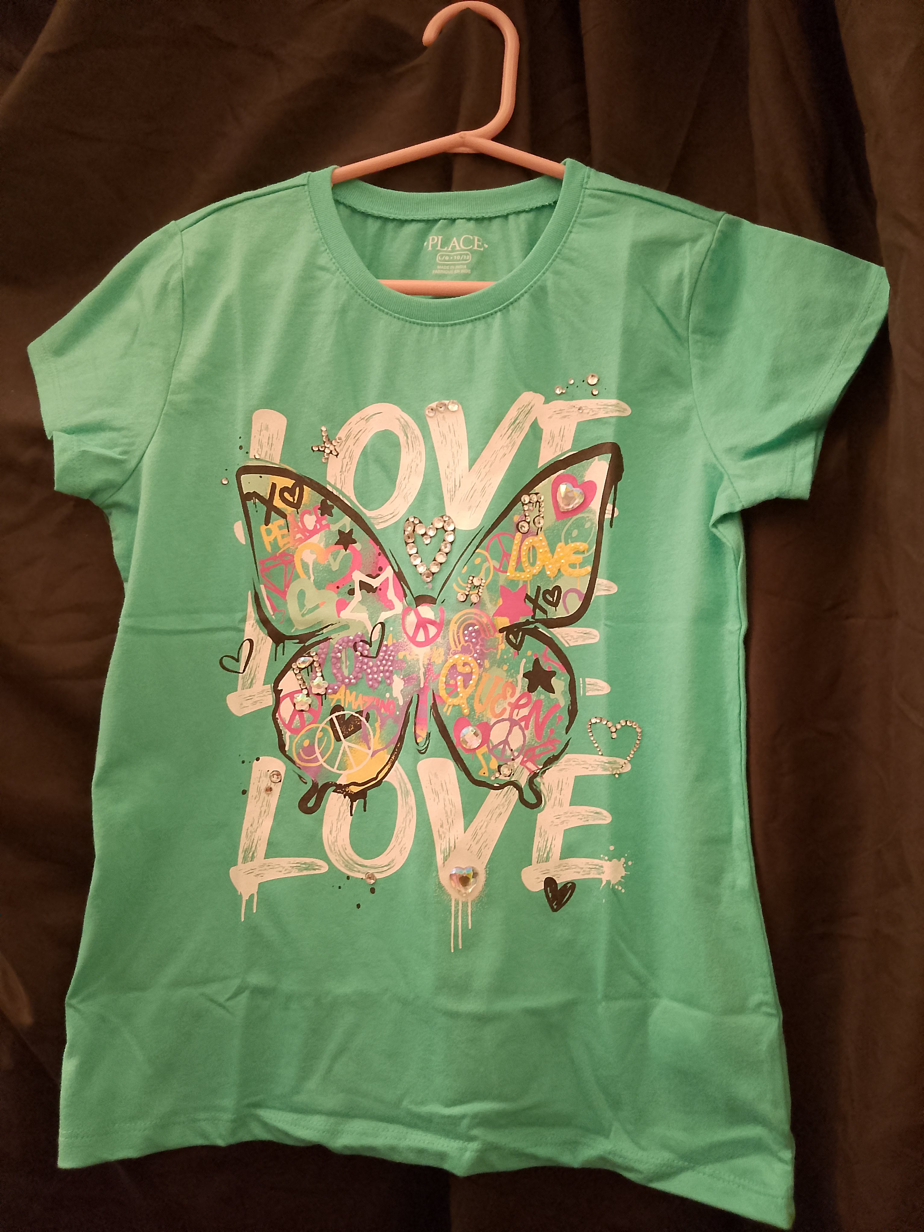 Lovely Sparkle & Fun Girl's Short Sleeve Graphics T - Shirt