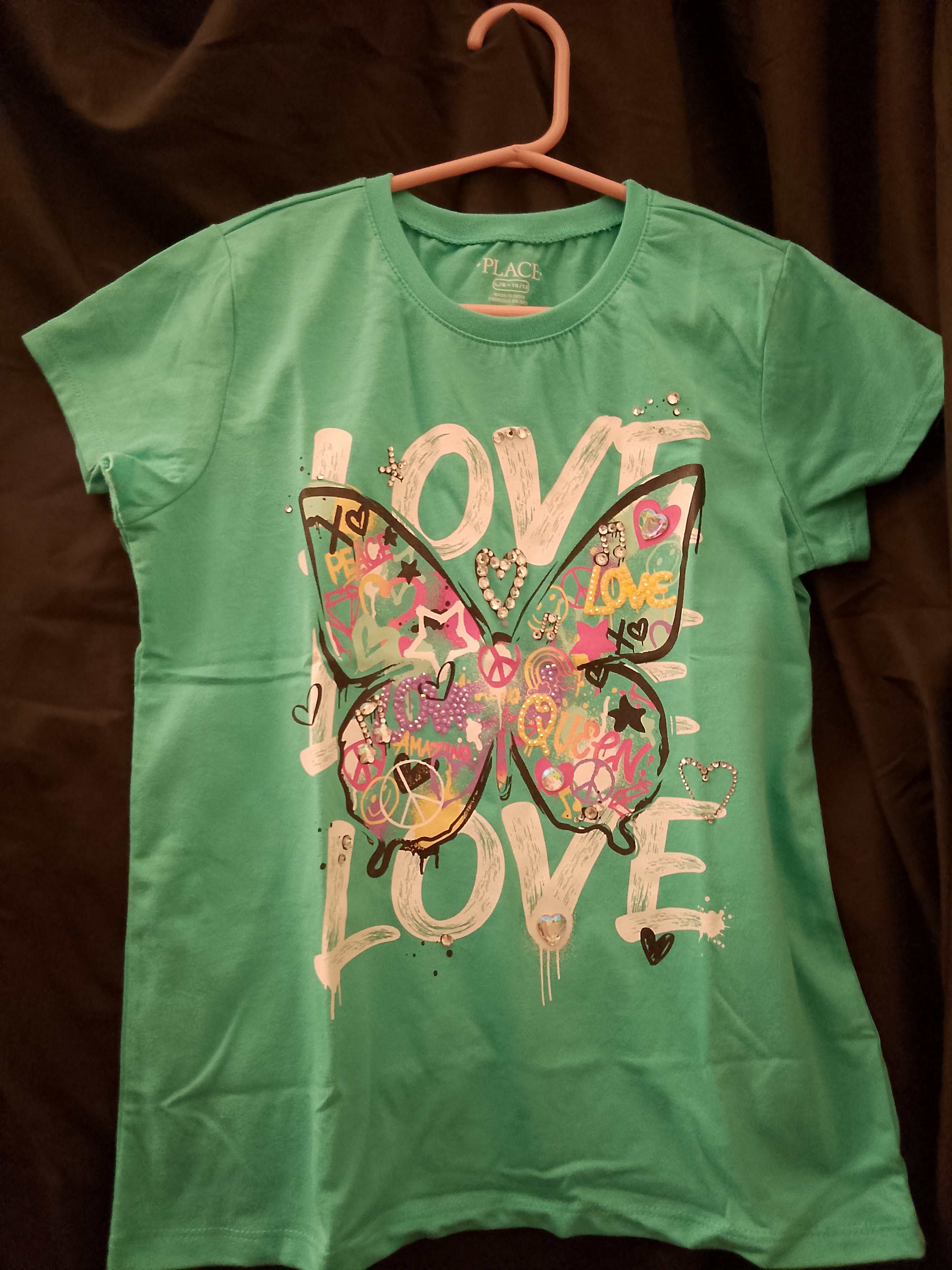 Lovely Sparkle & Fun Girl's Short Sleeve Graphics T - Shirt