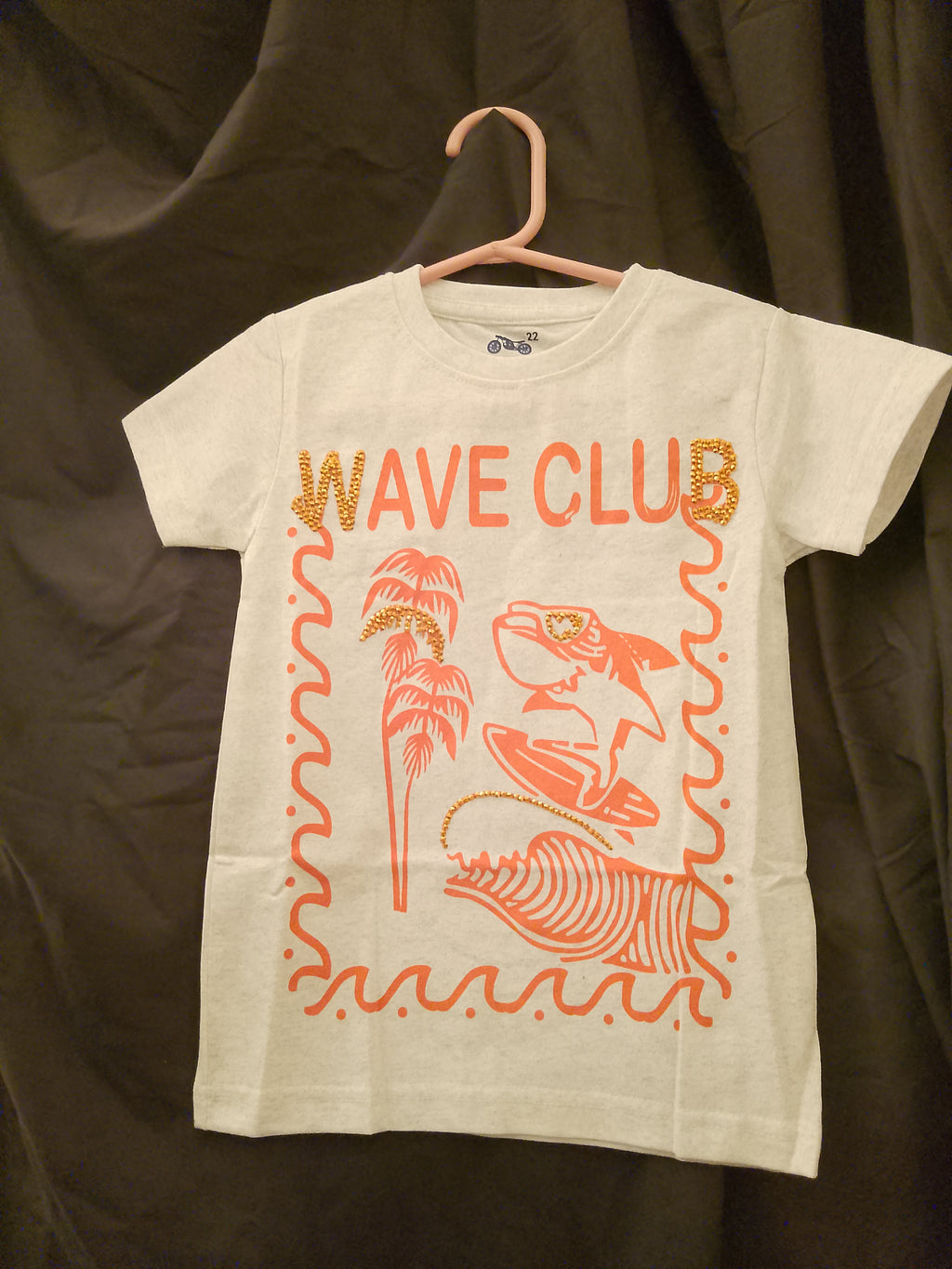 Playful Wave Cub Graphics Short Sleeve Boy's T - Shirt   - Style 118
