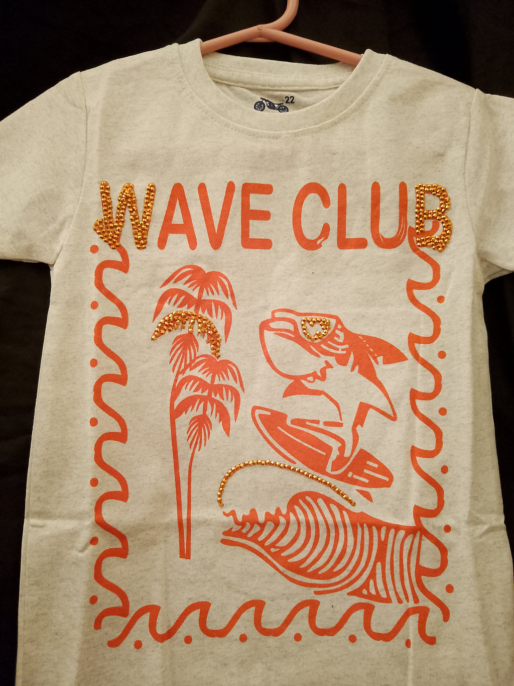 Playful Wave Cub Graphics Short Sleeve Boy's T - Shirt   - Style 118