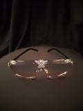 Blue Pastel Butterfly Gradient Shade Frame sun Glasses