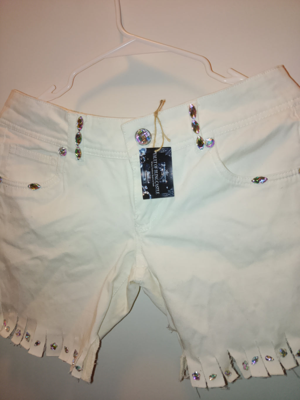Princess & Vogue Flare Girl's Frill & Jingle Ivory Shorts