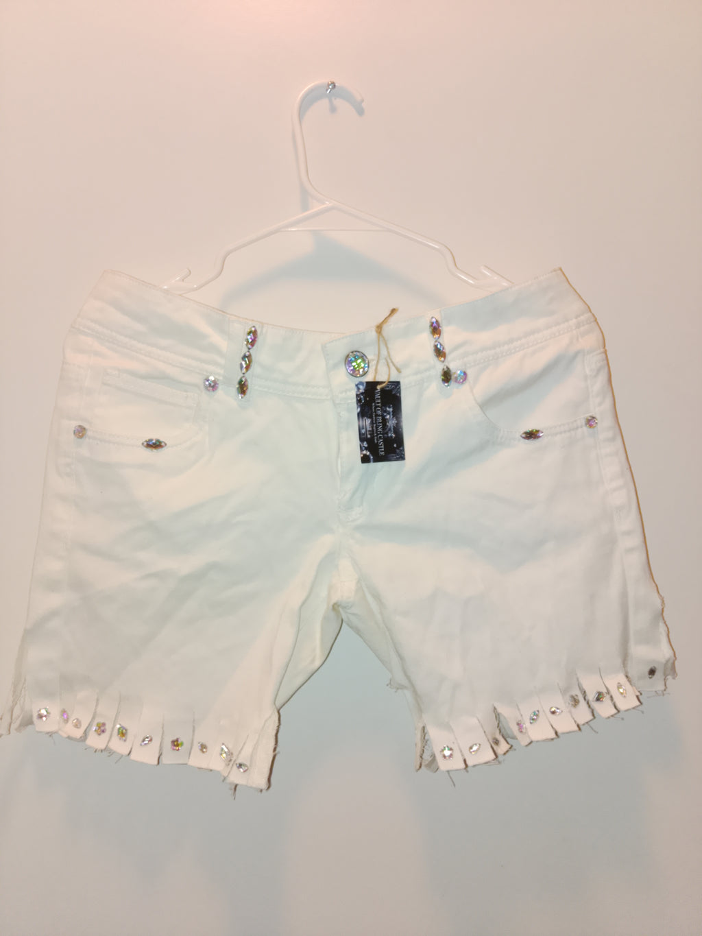 Princess & Vogue Flare Girl's Frill & Jingle Ivory Shorts