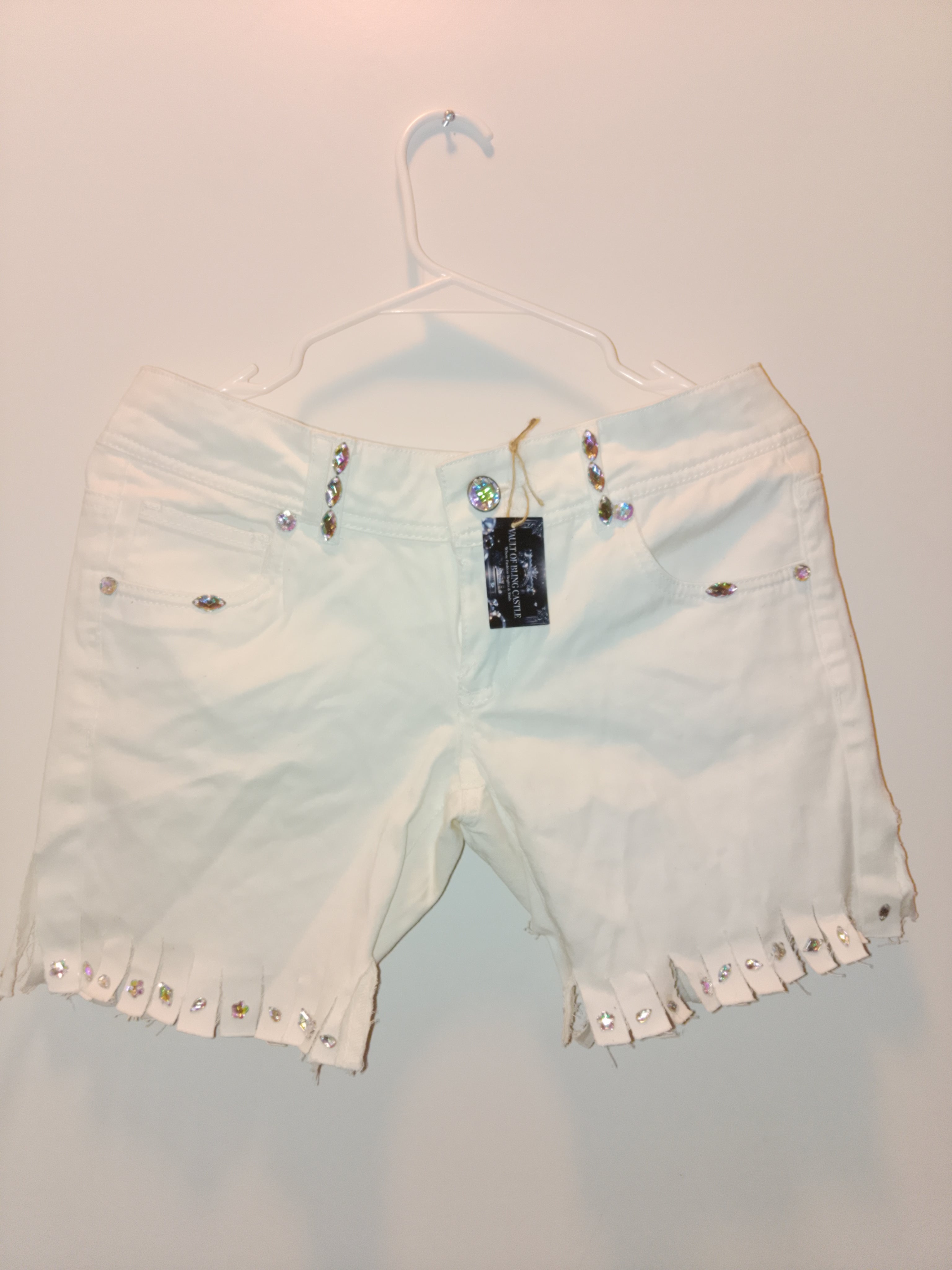 Princess & Vogue Flare Girl's Frill & Jingle Ivory Shorts