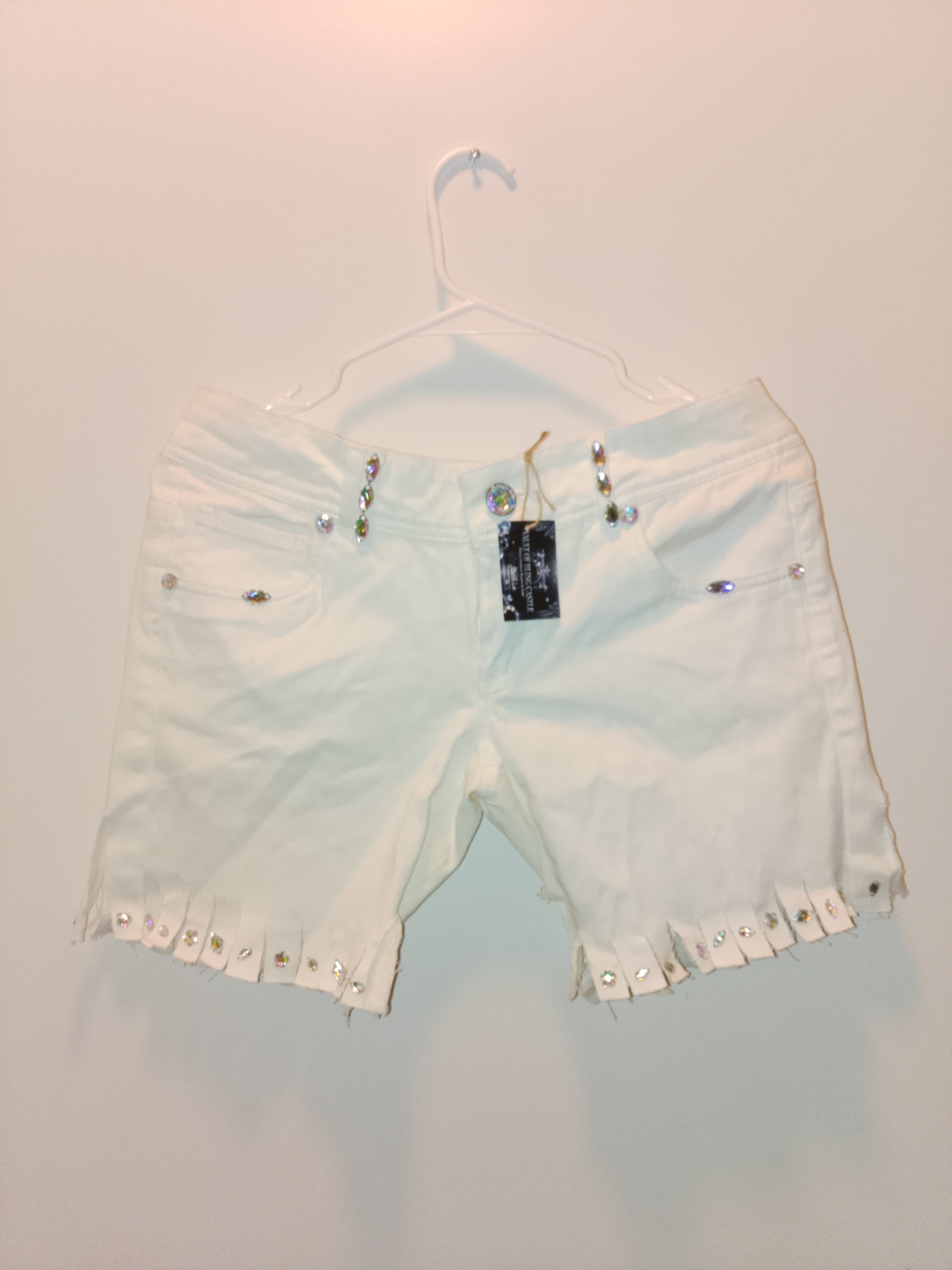 Princess & Vogue Flare Girl's Frill & Jingle Ivory Shorts