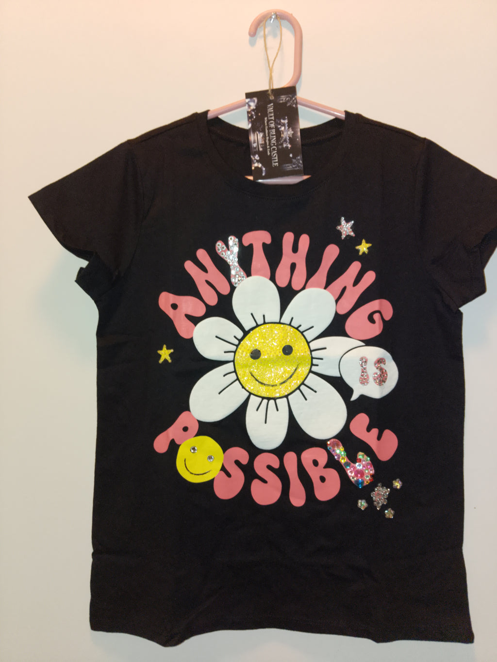 Happy Fun In The Sun Flower Girl's Short Sleeve Graphics Tee - Shirt