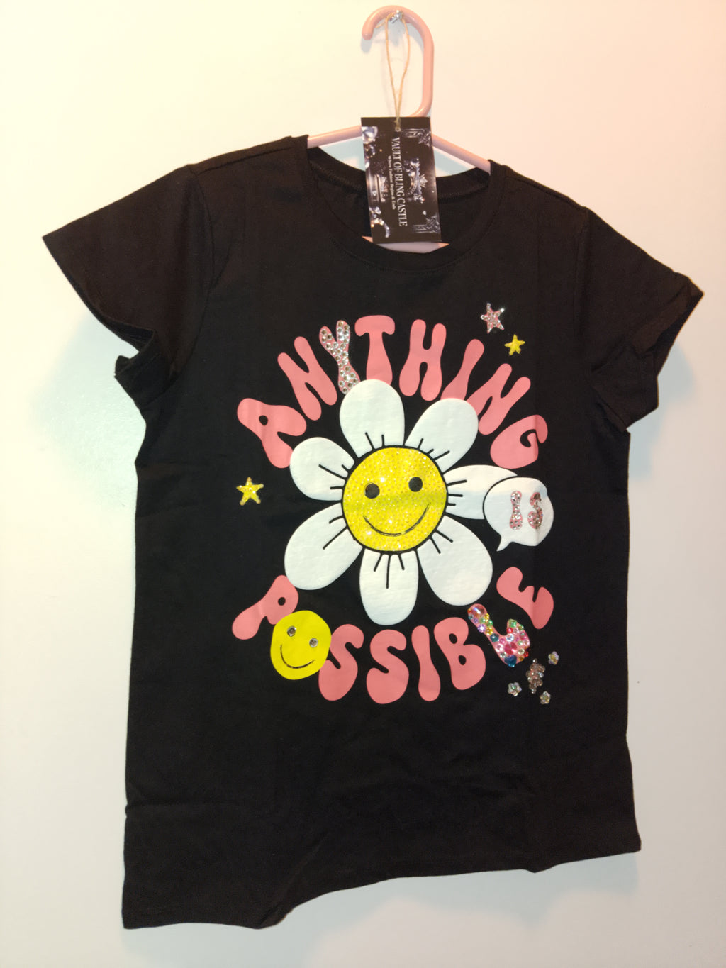 Happy Fun In The Sun Flower Girl's Short Sleeve Graphics Tee - Shirt