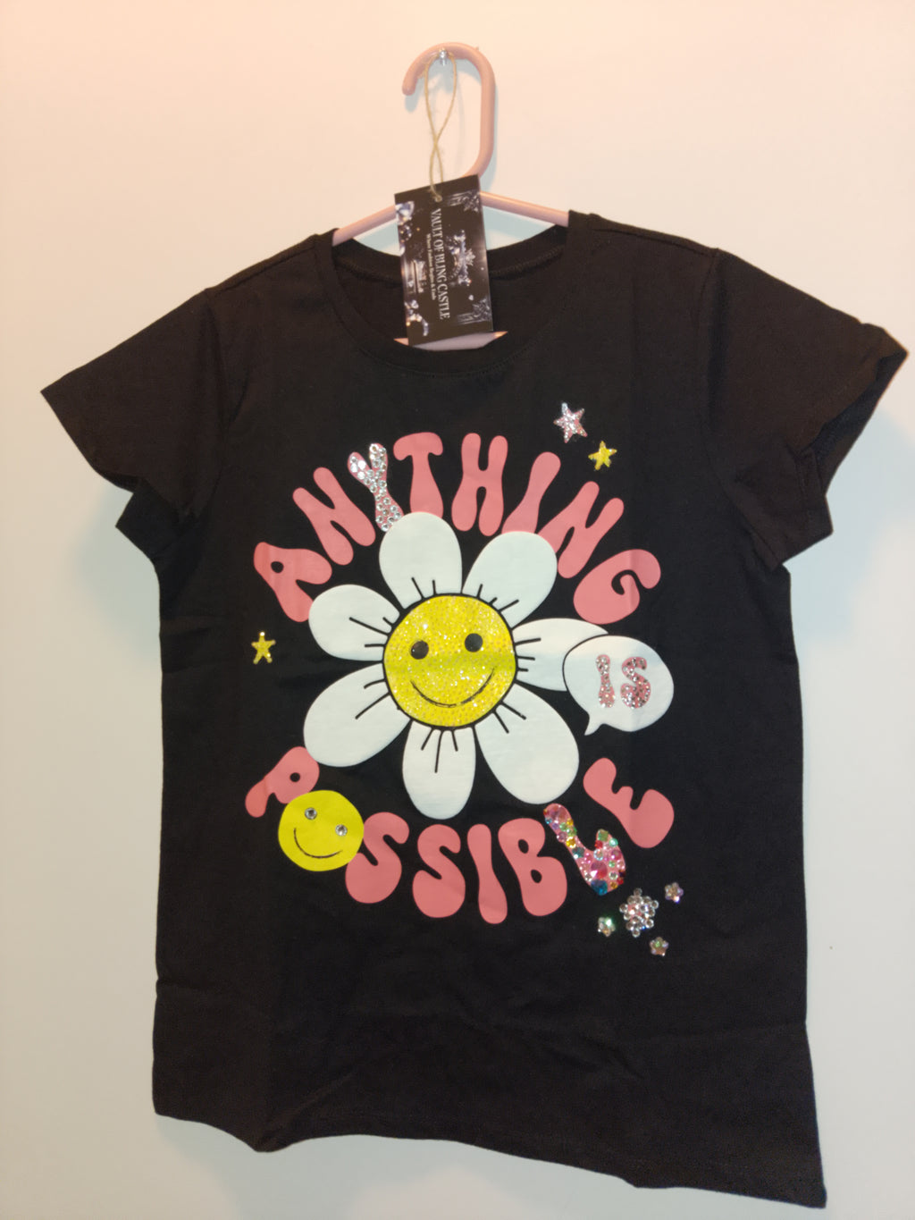 Happy Fun In The Sun Flower Girl's Short Sleeve Graphics Tee - Shirt