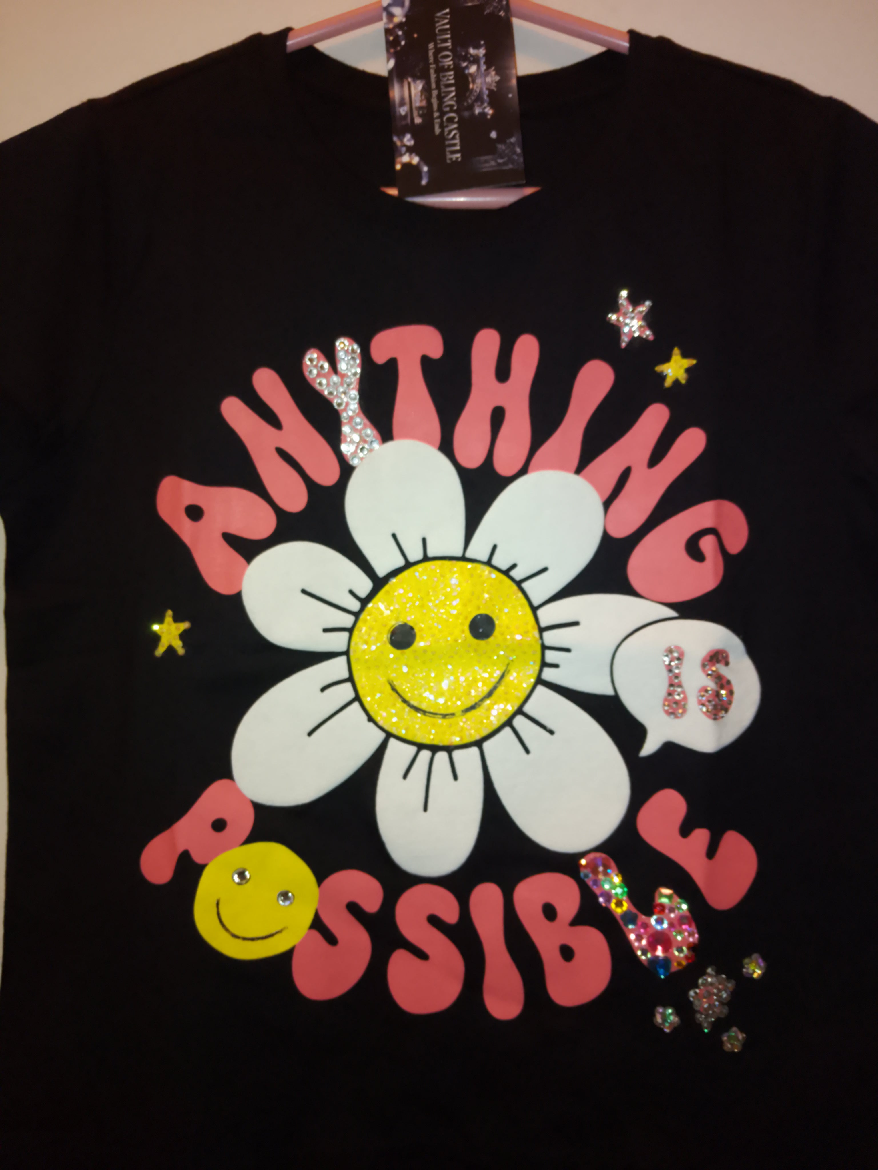 Happy Fun In The Sun Flower Girl's Short Sleeve Graphics Tee - Shirt