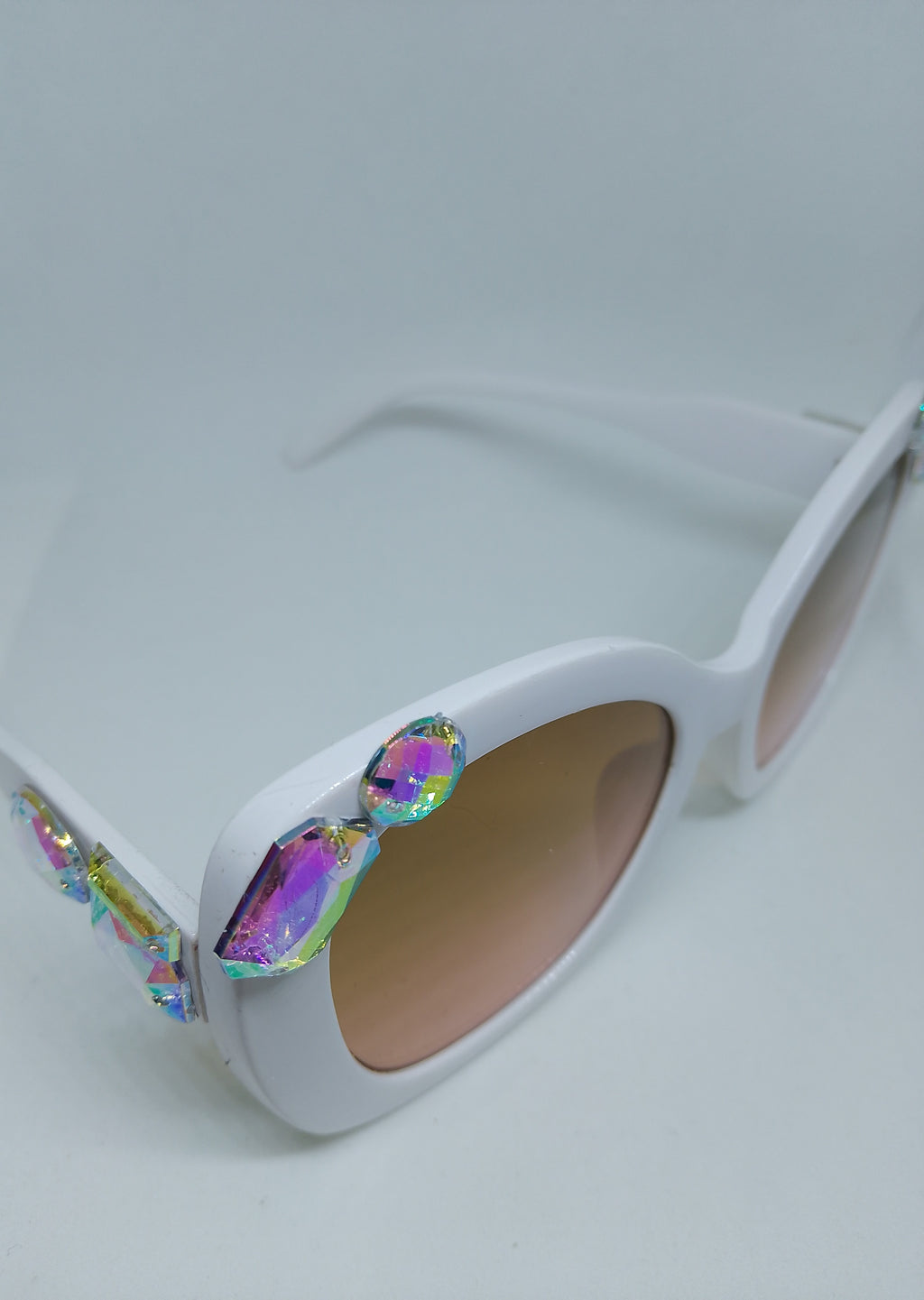 Vanilla Mocha Honey Dipped Oversized Cat Eye Frame Sunglasses