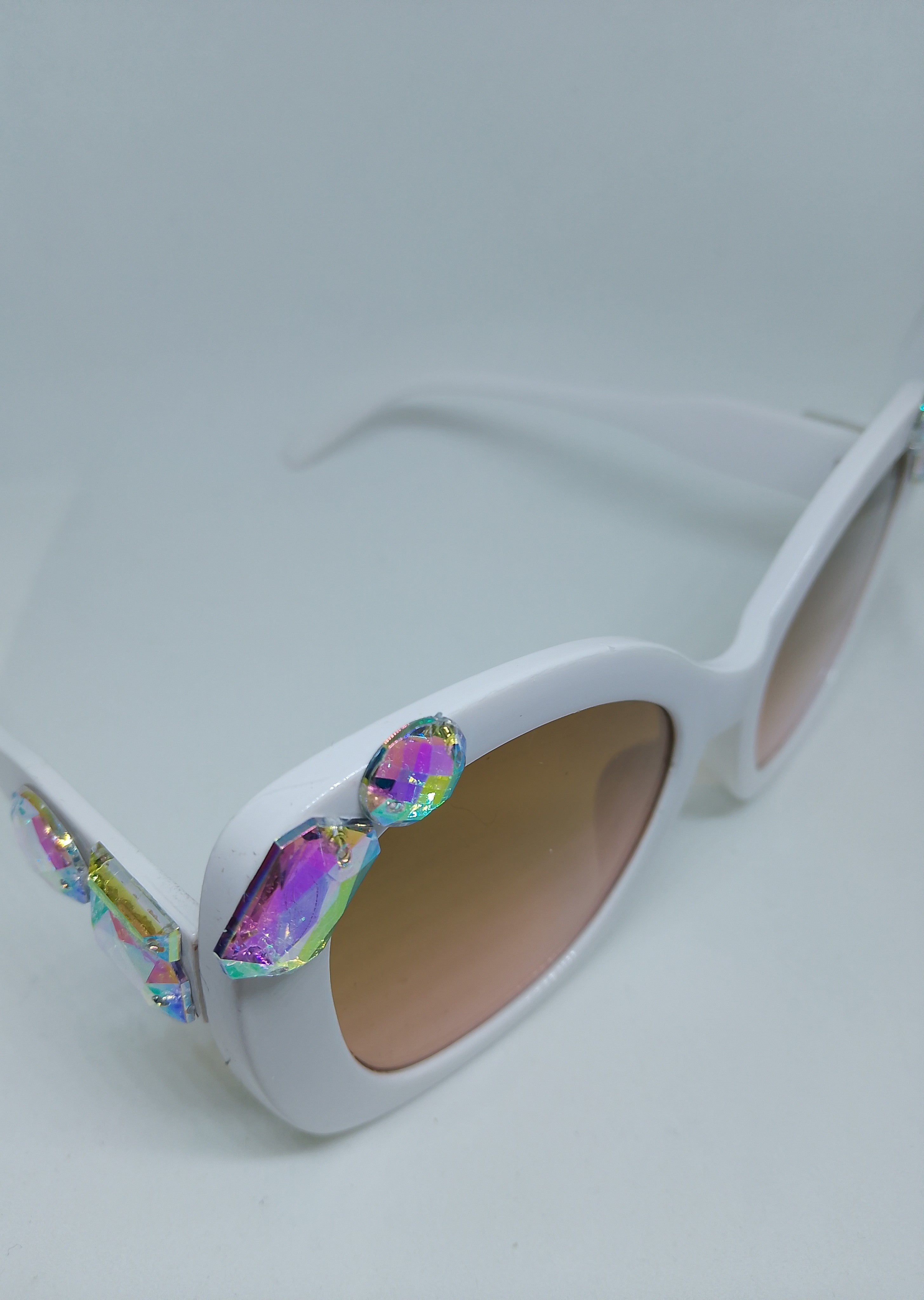 Vanilla Mocha Honey Dipped Oversized Cat Eye Frame Sunglasses