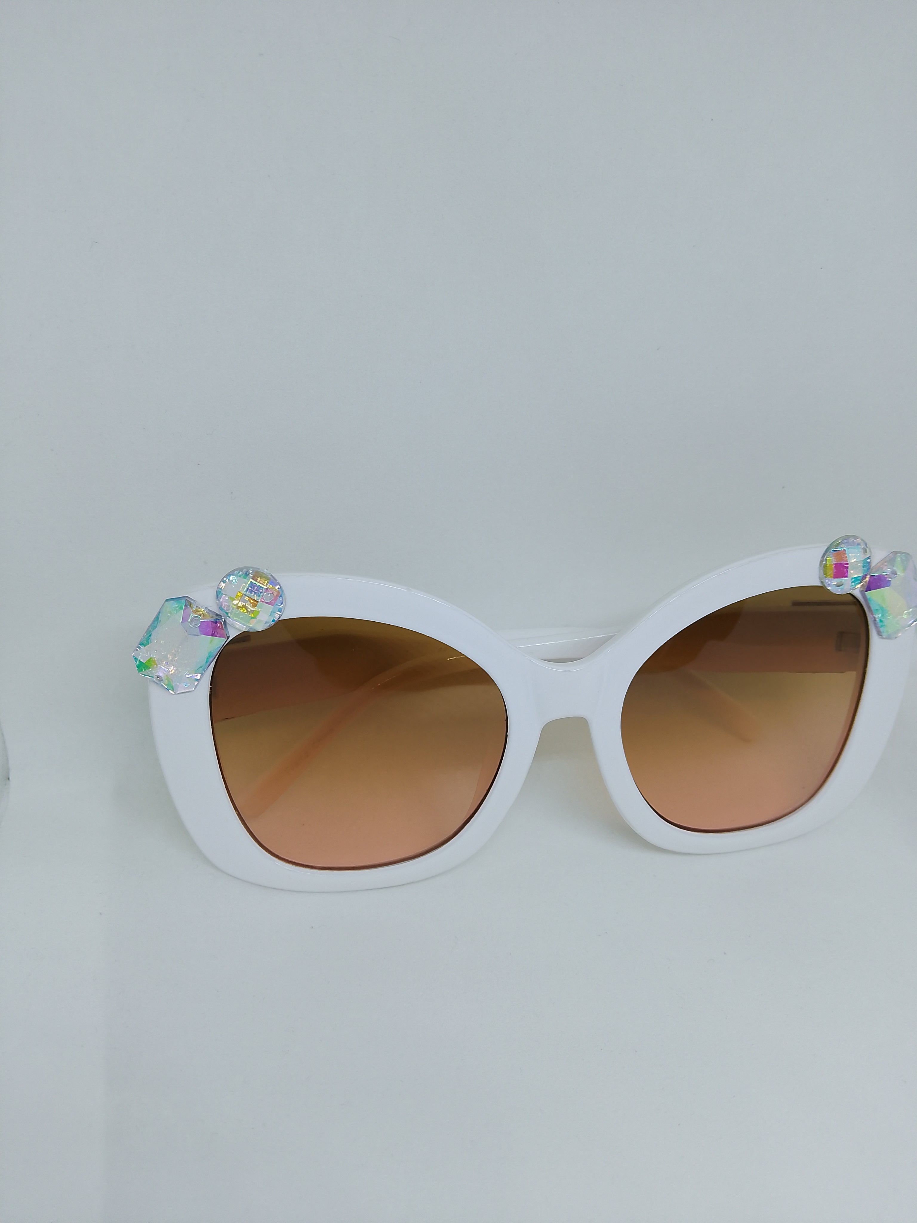 Vanilla Mocha Honey Dipped Oversized Cat Eye Frame Sunglasses
