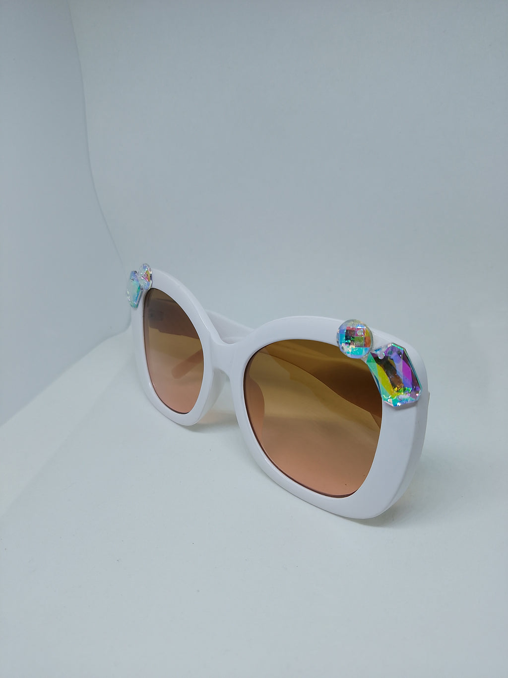 Vanilla Mocha Honey Dipped Oversized Cat Eye Frame Sunglasses