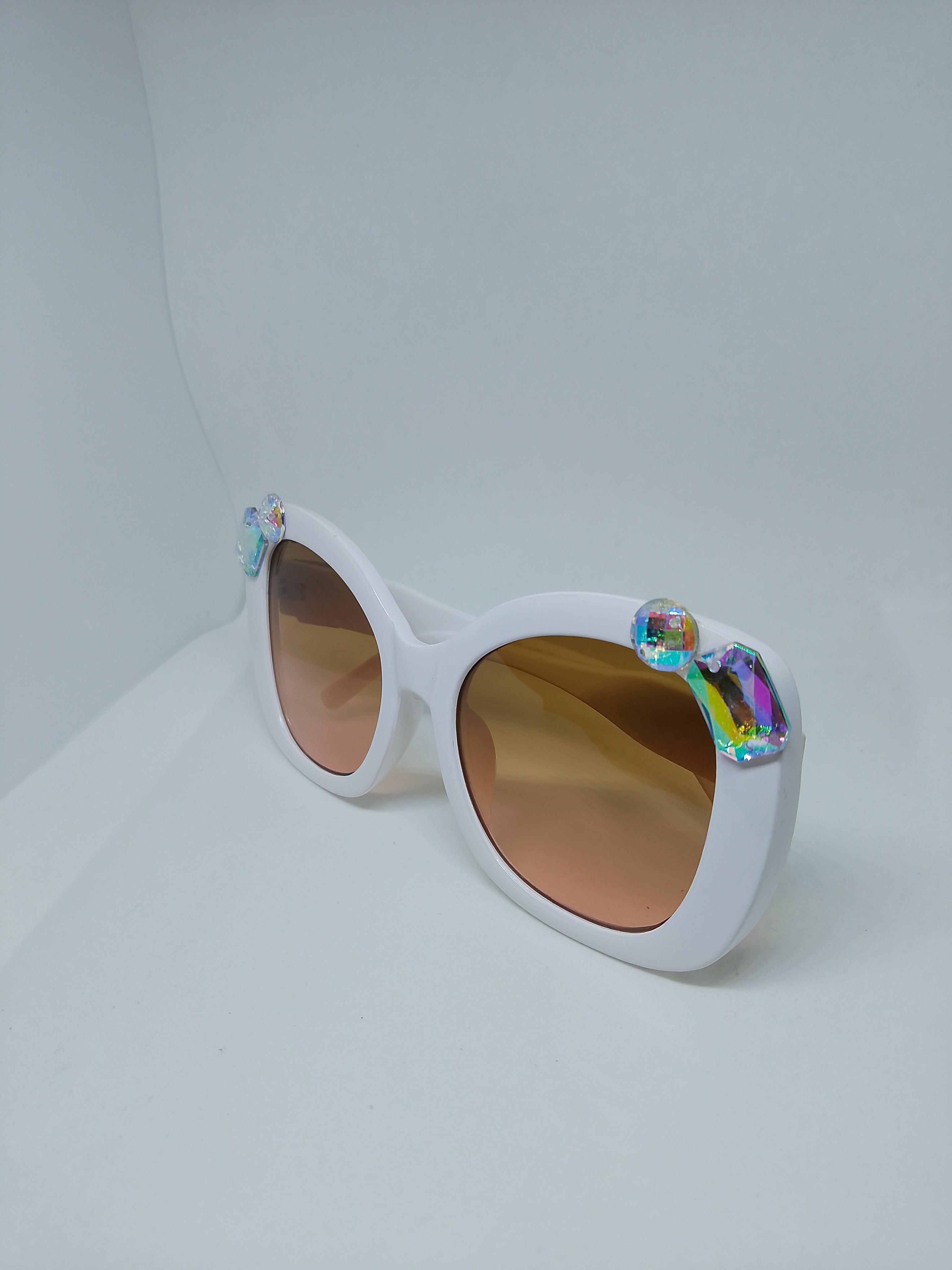 Vanilla Mocha Honey Dipped Oversized Cat Eye Frame Sunglasses