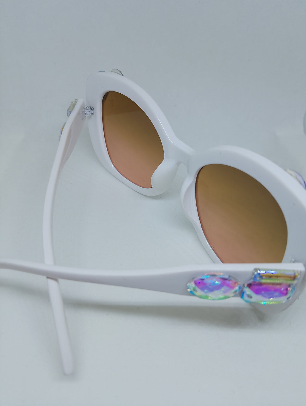 Vanilla Mocha Honey Dipped Oversized Cat Eye Frame Sunglasses