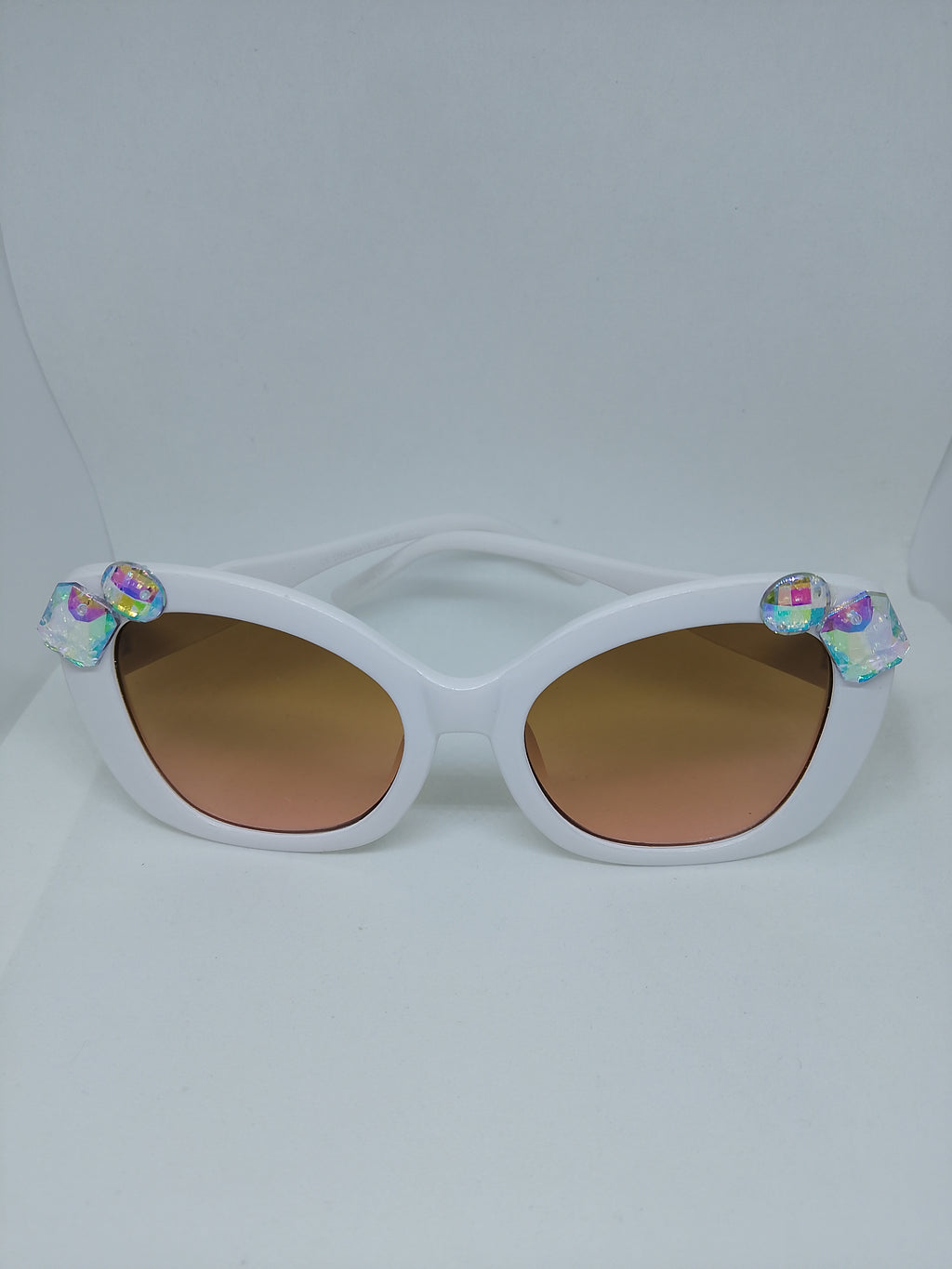 Vanilla Mocha Honey Dipped Oversized Cat Eye Frame Sunglasses