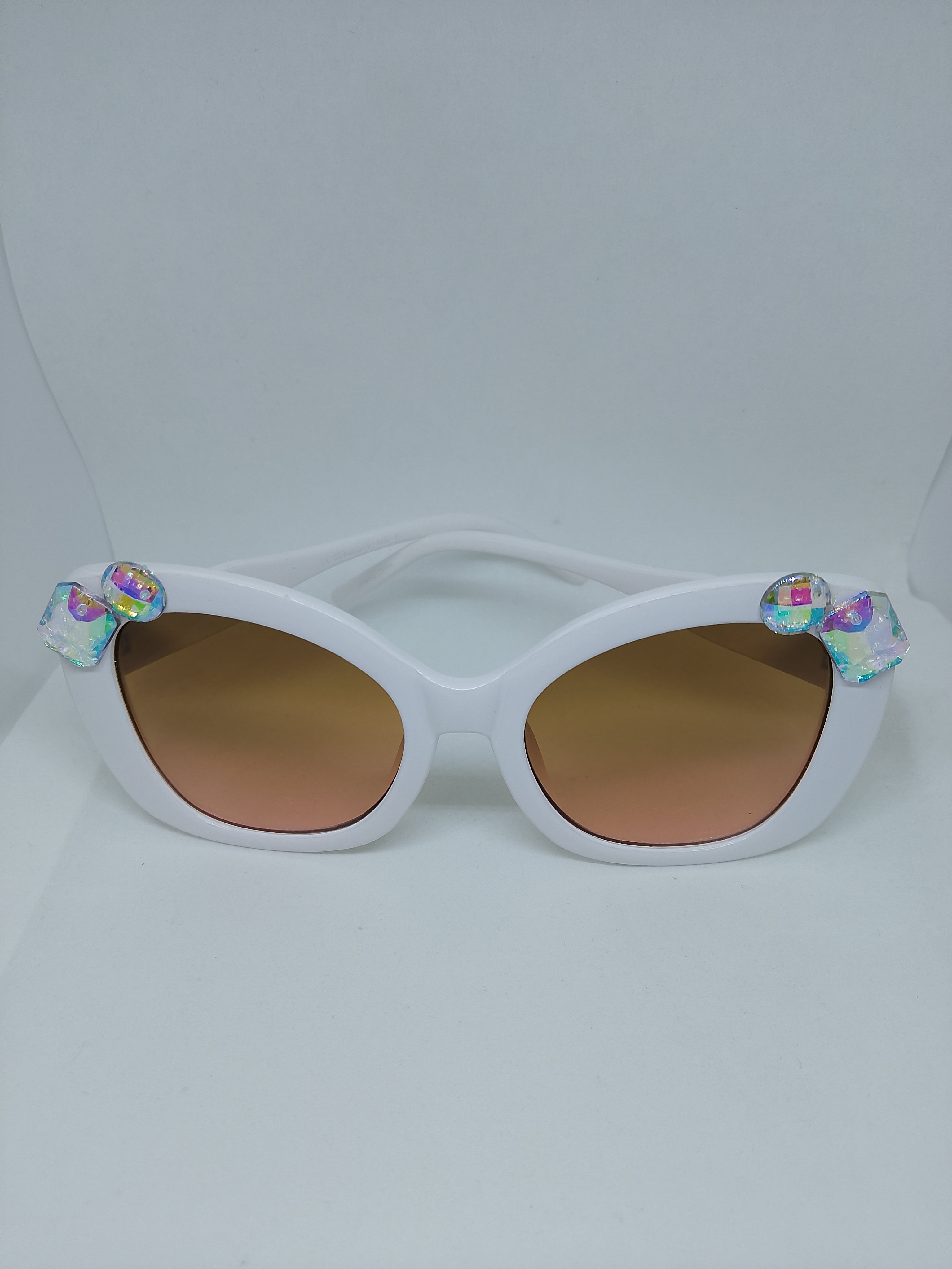 Vanilla Mocha Honey Dipped Oversized Cat Eye Frame Sunglasses