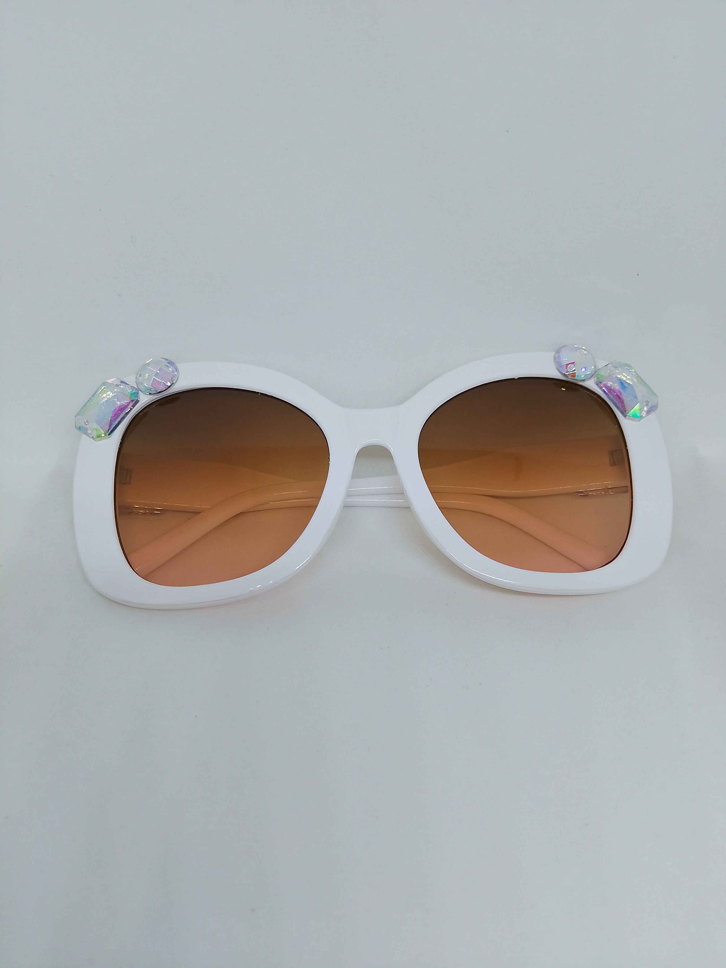 Vanilla Mocha Honey Dipped Oversized Cat Eye Frame Sunglasses