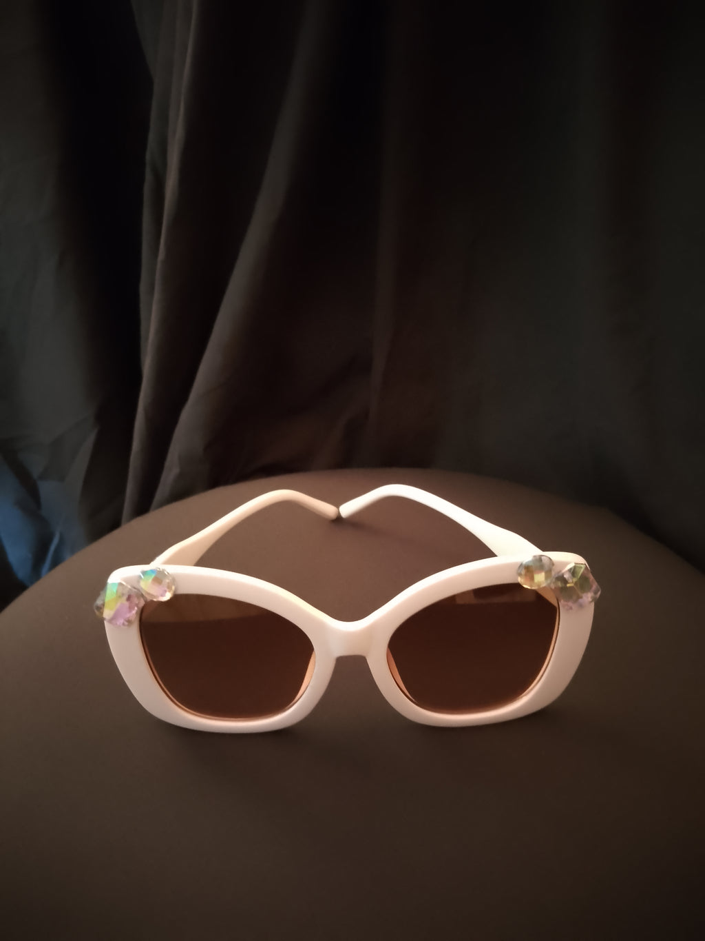 Vanilla Mocha Honey Dipped Oversized Cat Eye Frame Sunglasses